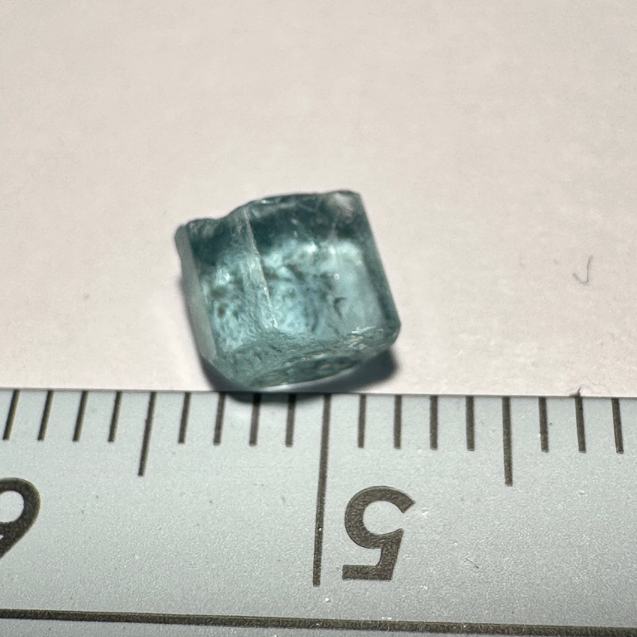 Blue Apatite Crystal, 1.25ct, Merelani, Tanzania, Untreated Unheated
