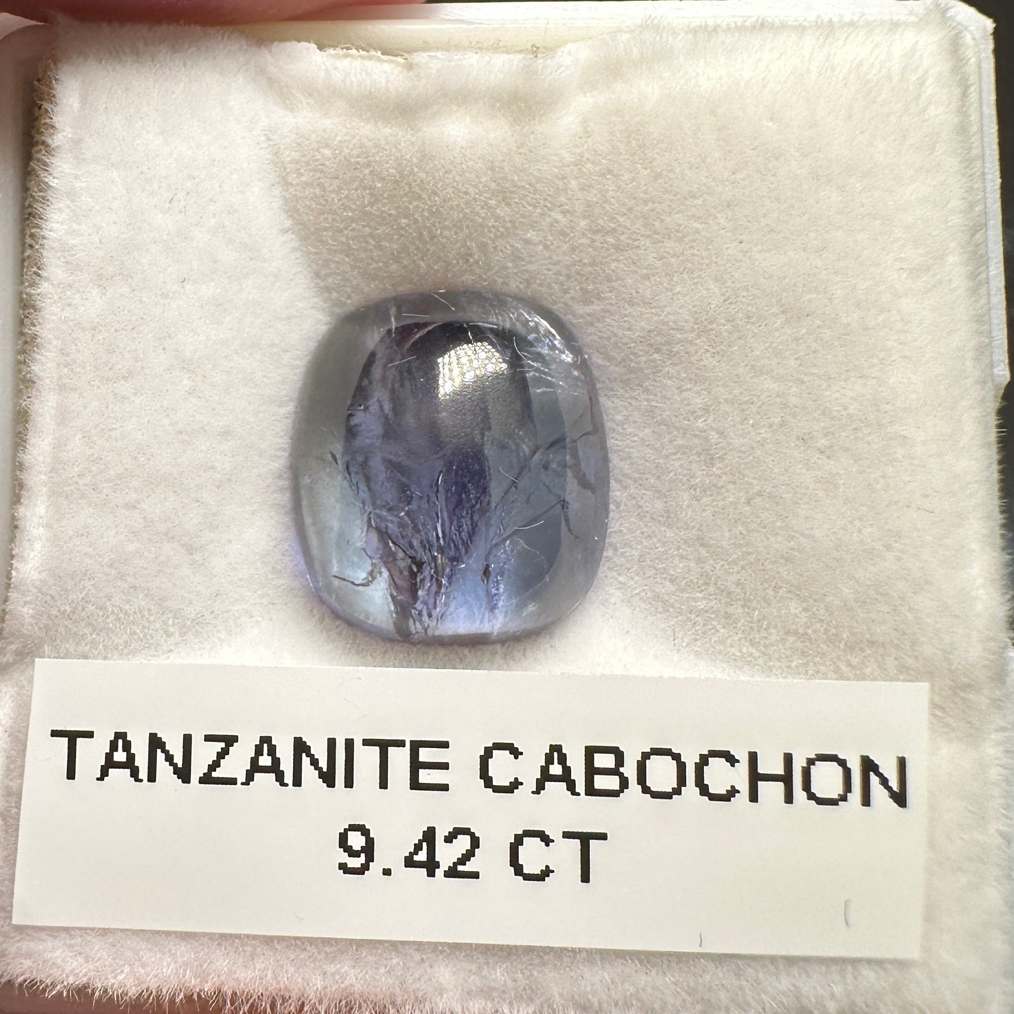9.42ct Tanzanite Cabochon, Tanzania, Gently Heated
