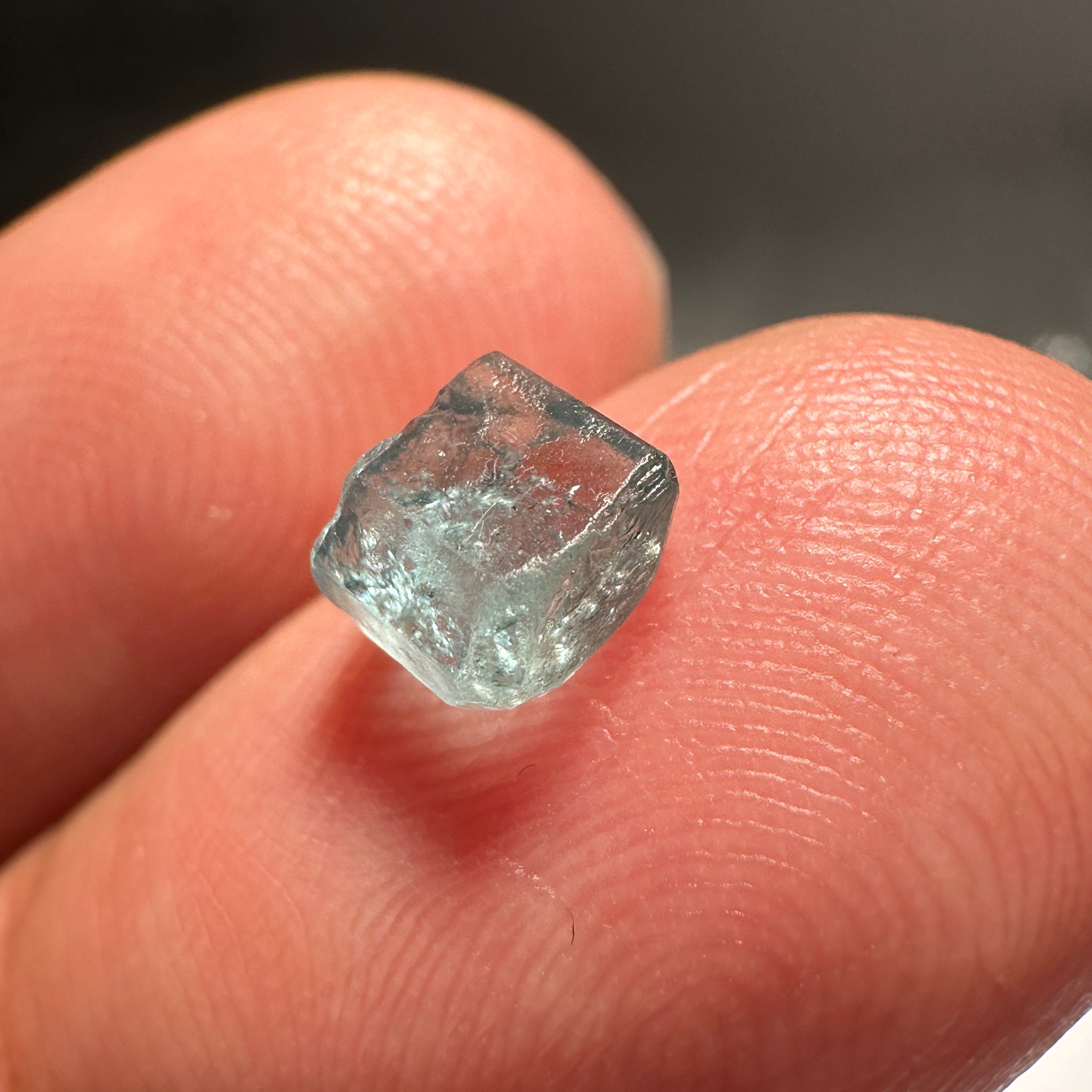 Blue Apatite Crystal, 1.25ct, Merelani, Tanzania, Untreated Unheated