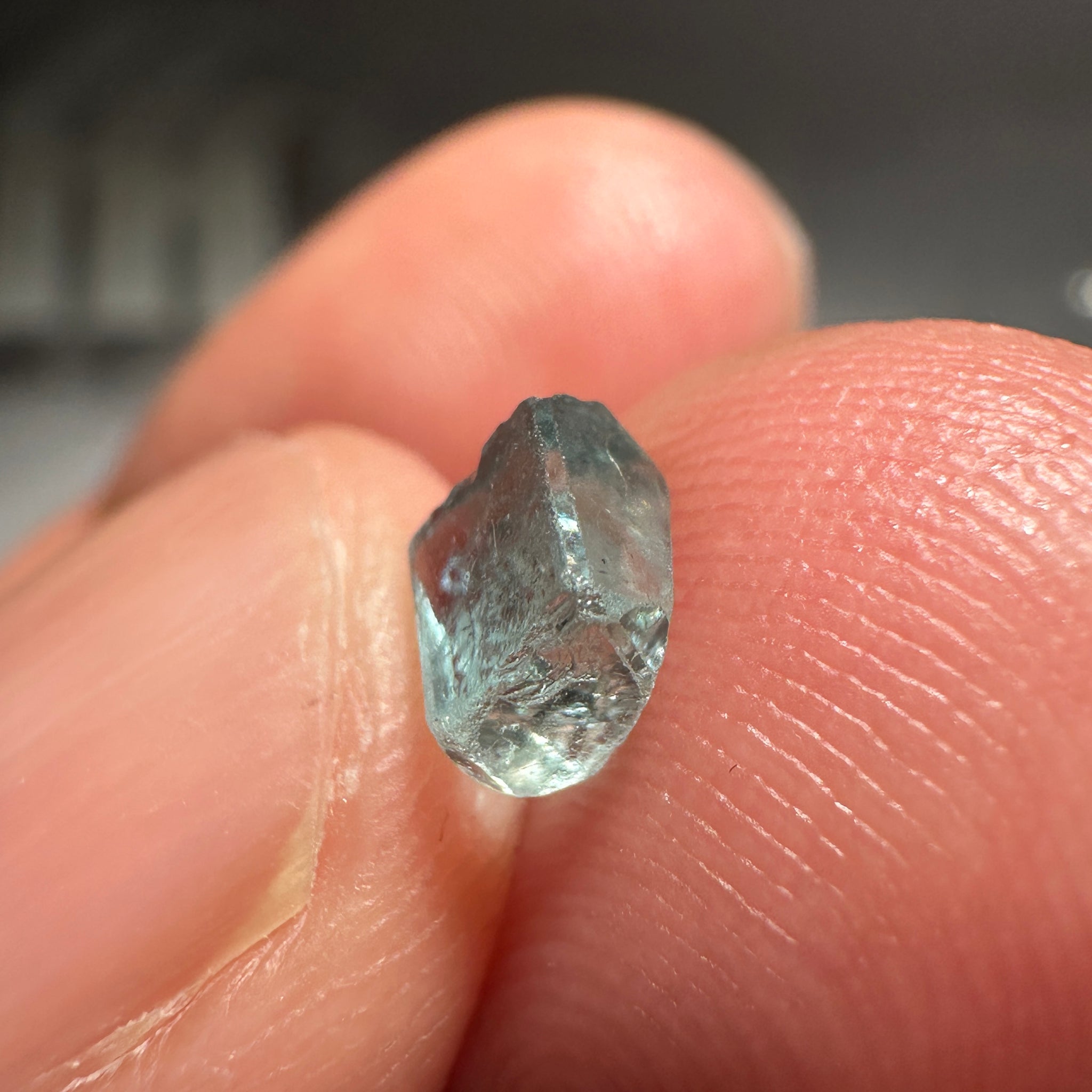 Blue Apatite Crystal, 1.25ct, Merelani, Tanzania, Untreated Unheated
