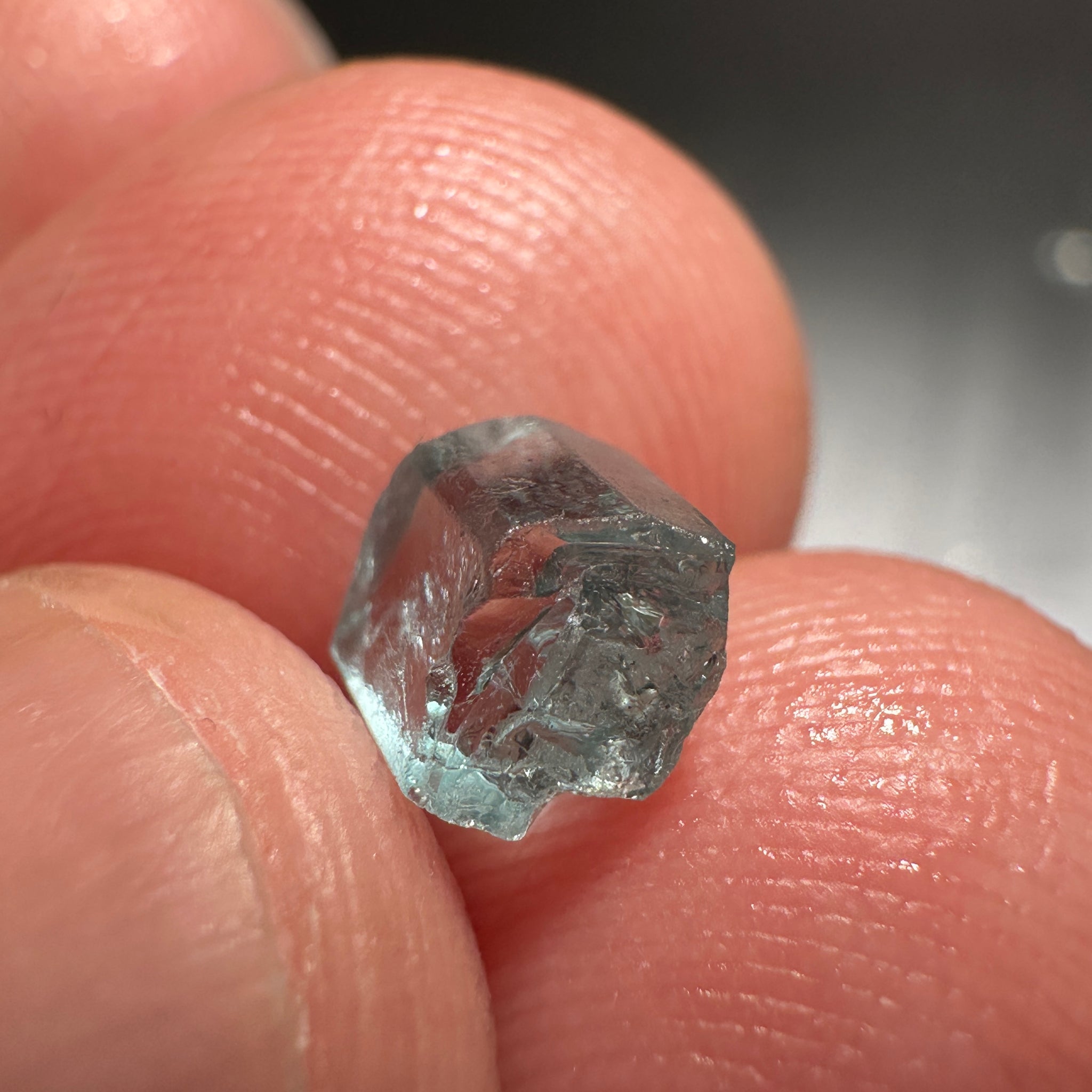 Blue Apatite Crystal, 1.25ct, Merelani, Tanzania, Untreated Unheated