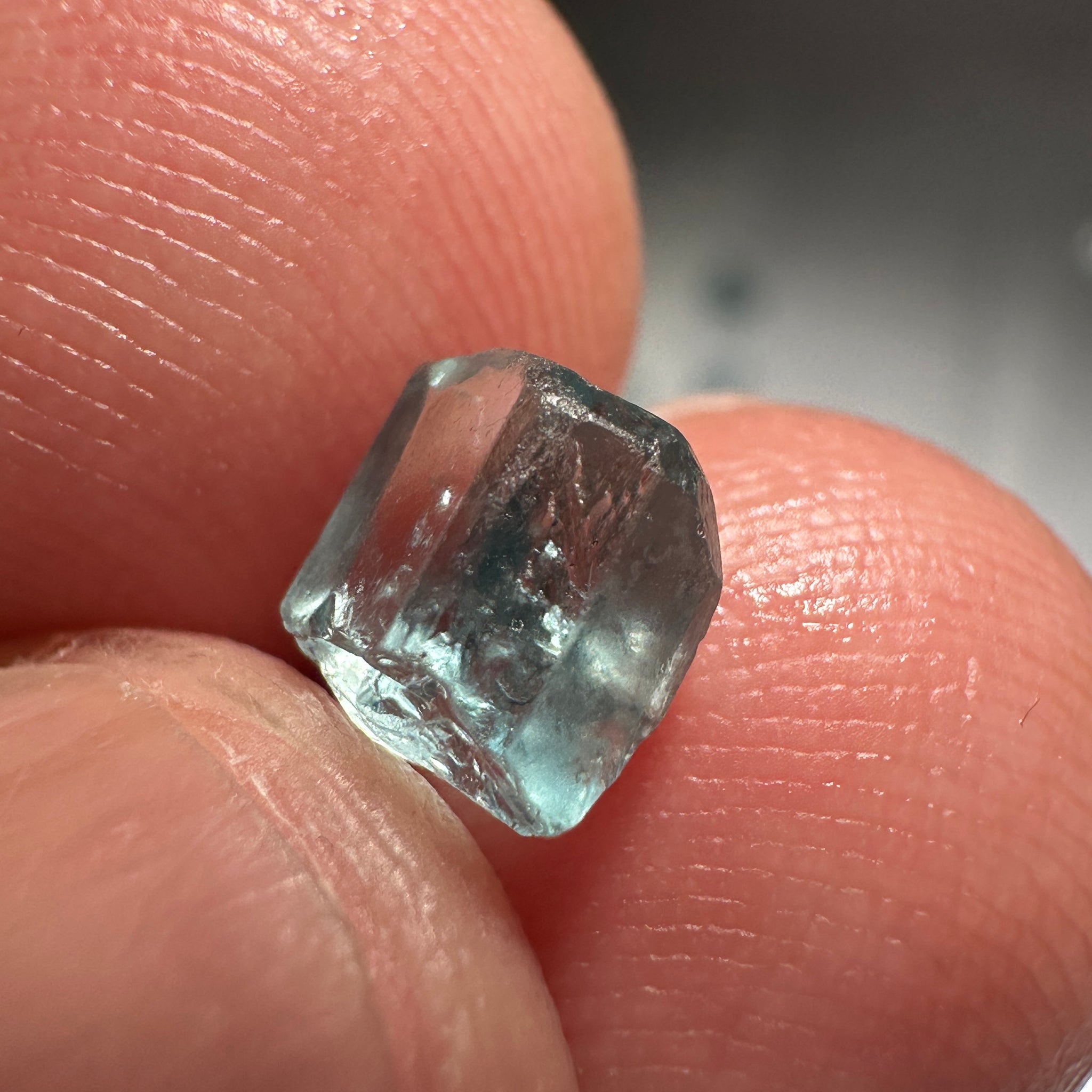 Blue Apatite Crystal, 1.25ct, Merelani, Tanzania, Untreated Unheated