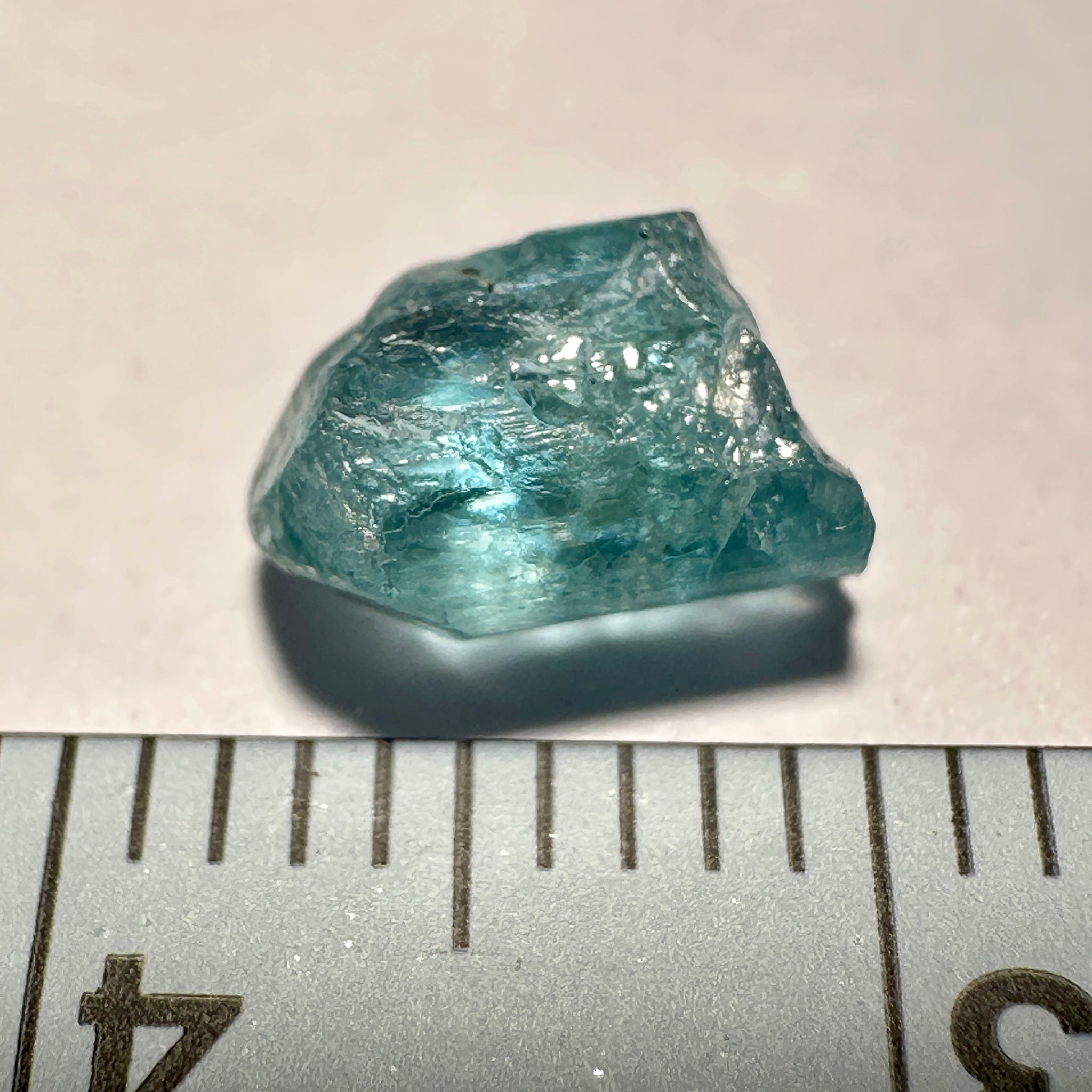 Blue Apatite Crystal, 1.64ct, Merelani, Tanzania, Untreated Unheated