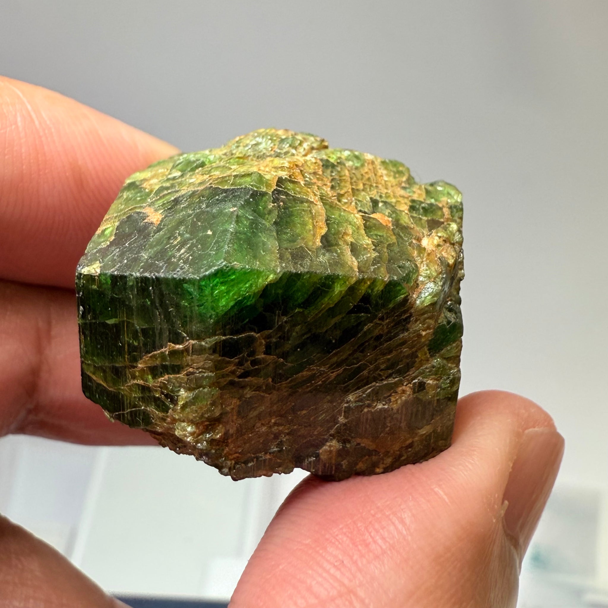Chrome Tourmaline Crystal, Commander Mine, Tanzania, 196.50ct / 39.60gm Untreated Unheated
