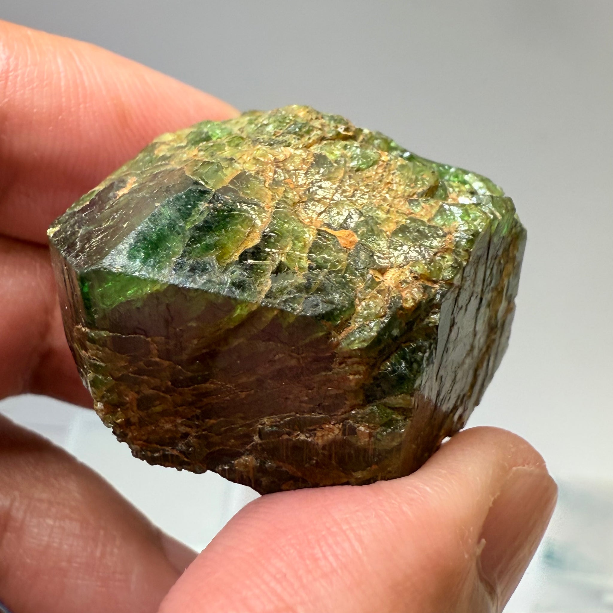 Chrome Tourmaline Crystal, Commander Mine, Tanzania, 196.50ct / 39.60gm Untreated Unheated