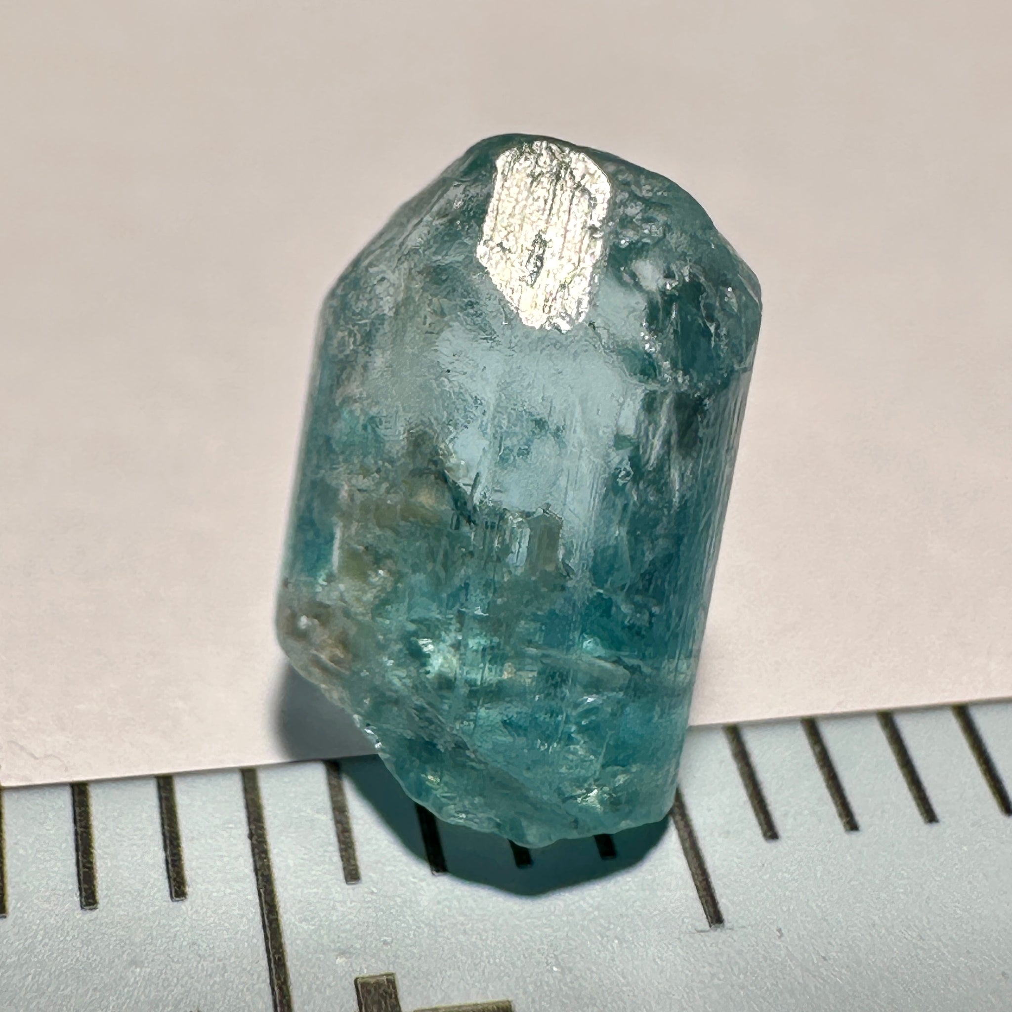 Blue Apatite Crystal, 1.64ct, Merelani, Tanzania, Untreated Unheated