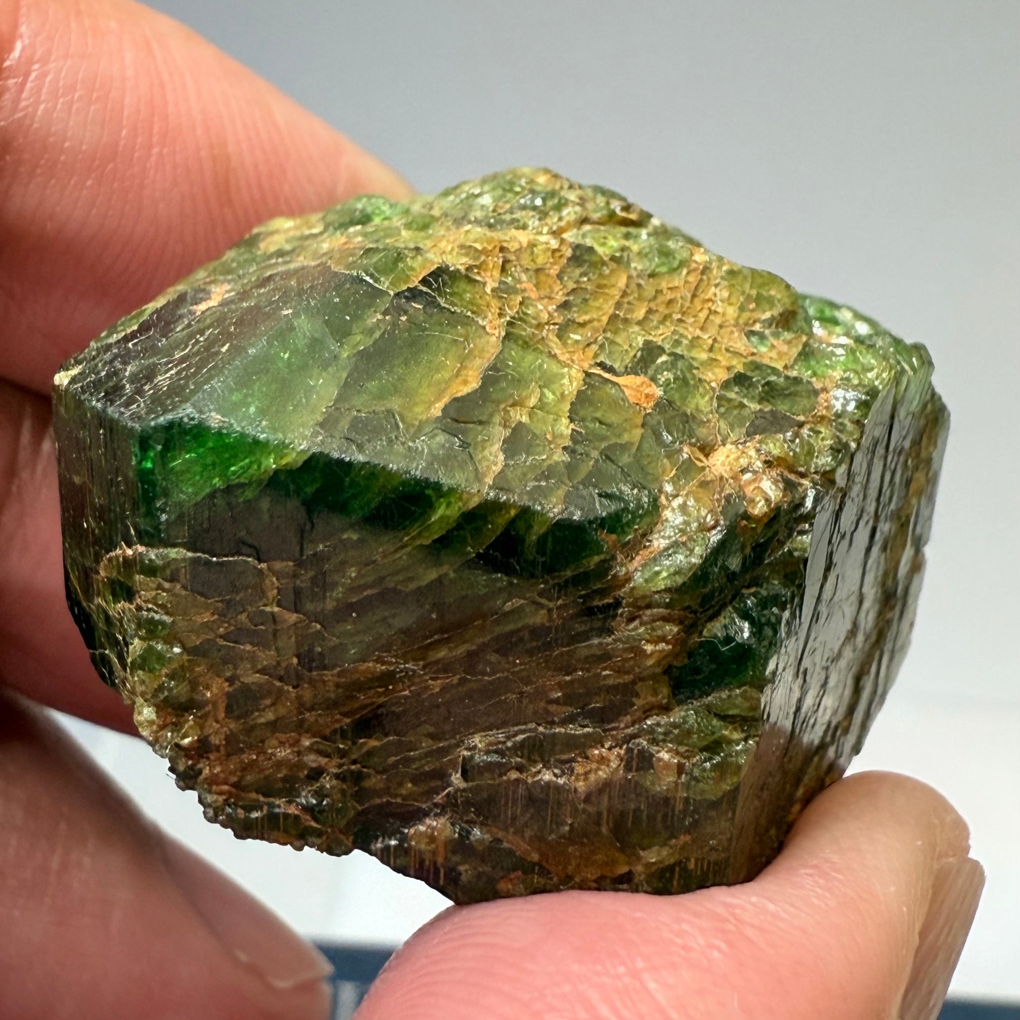 Chrome Tourmaline Crystal, Commander Mine, Tanzania, 196.50ct / 39.60gm Untreated Unheated