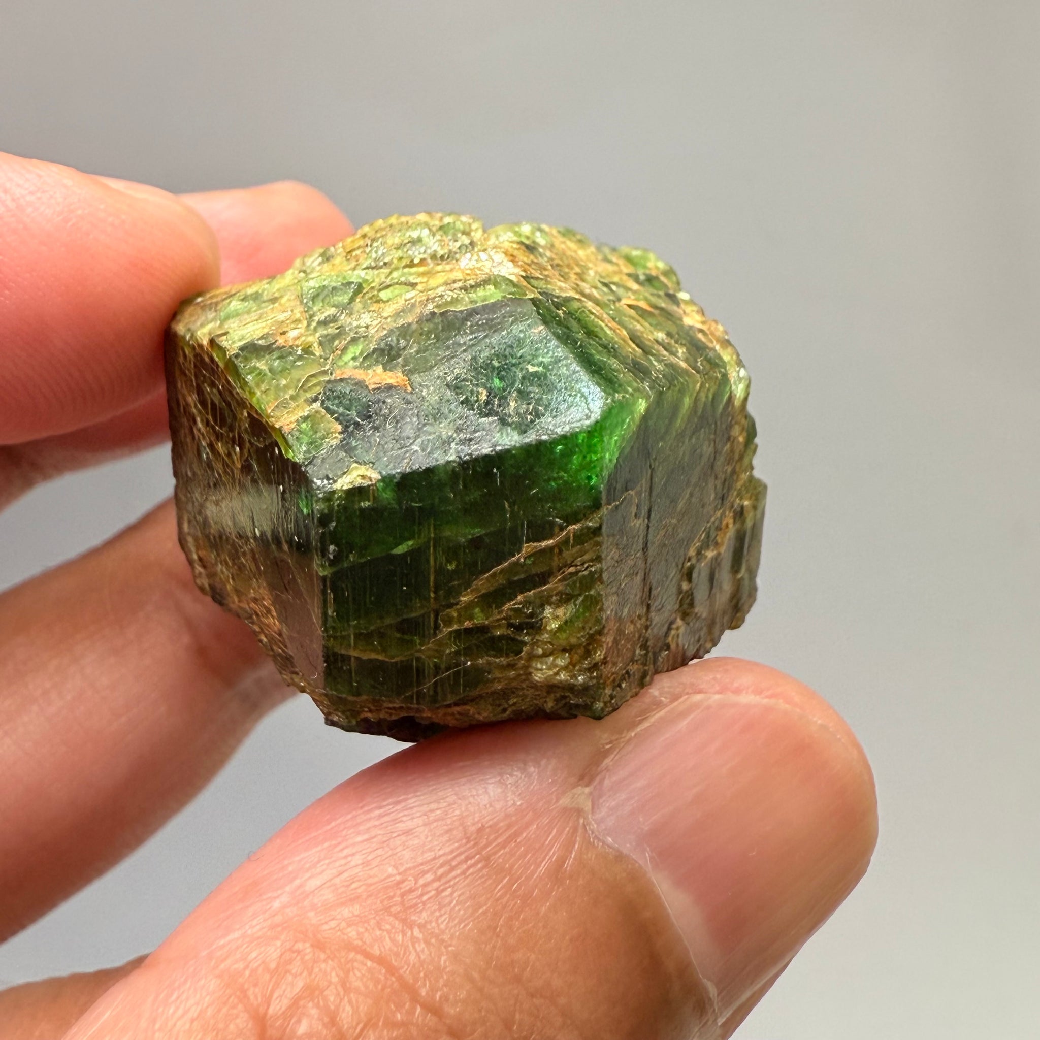 Chrome Tourmaline Crystal, Commander Mine, Tanzania, 196.50ct / 39.60gm Untreated Unheated