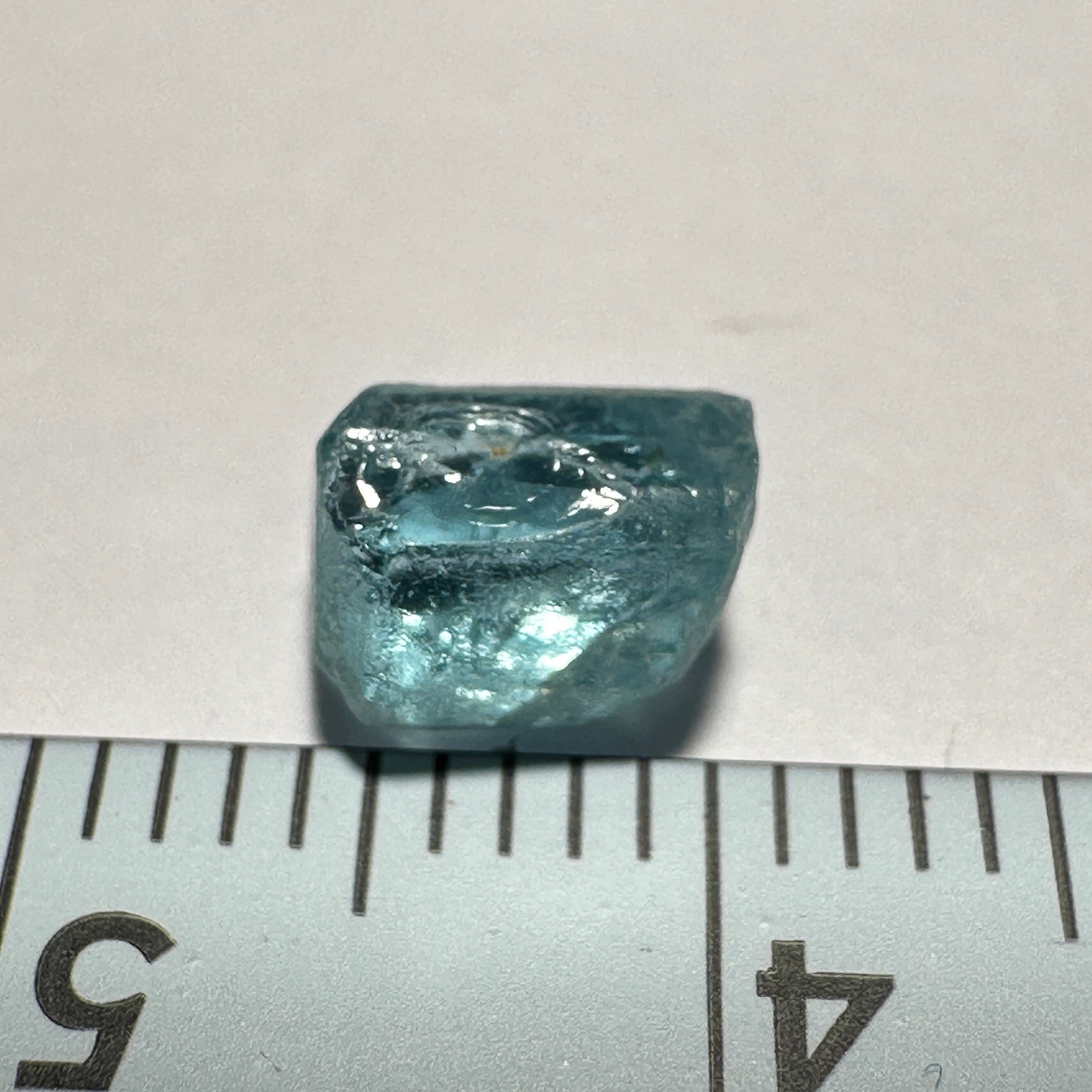 1.58ct Blue Apatite Crystal, Merelani, Tanzania, Untreated Unheated