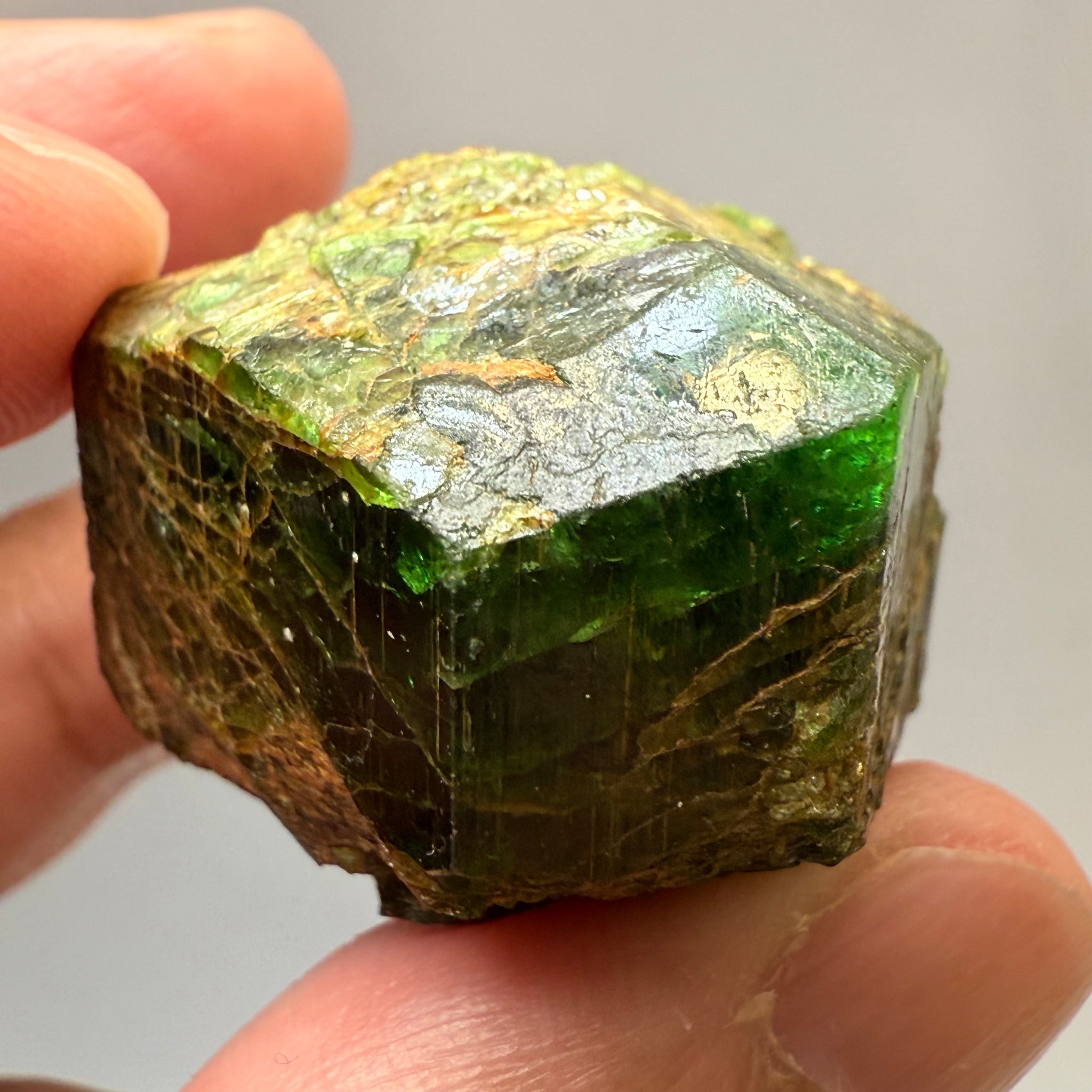 Chrome Tourmaline Crystal, Commander Mine, Tanzania, 196.50ct / 39.60gm Untreated Unheated