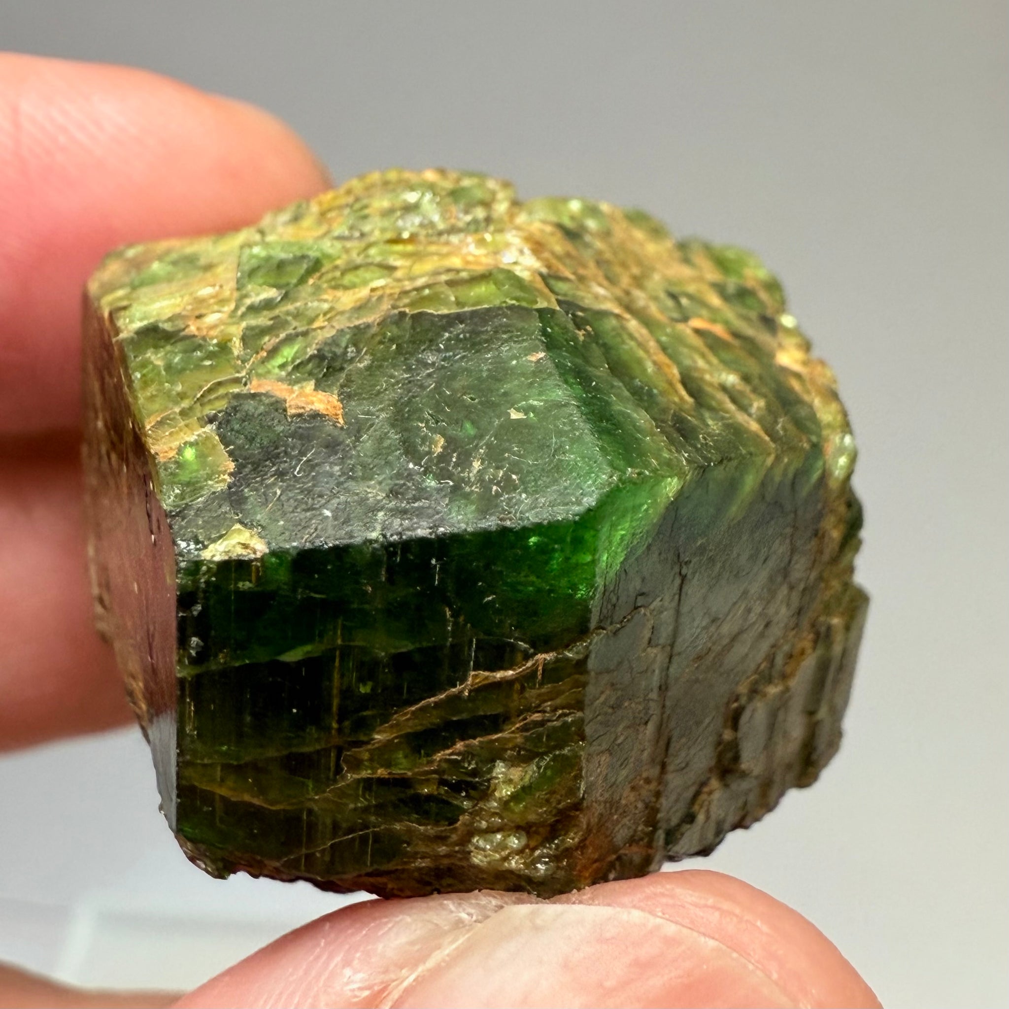 Chrome Tourmaline Crystal, Commander Mine, Tanzania, 196.50ct / 39.60gm Untreated Unheated