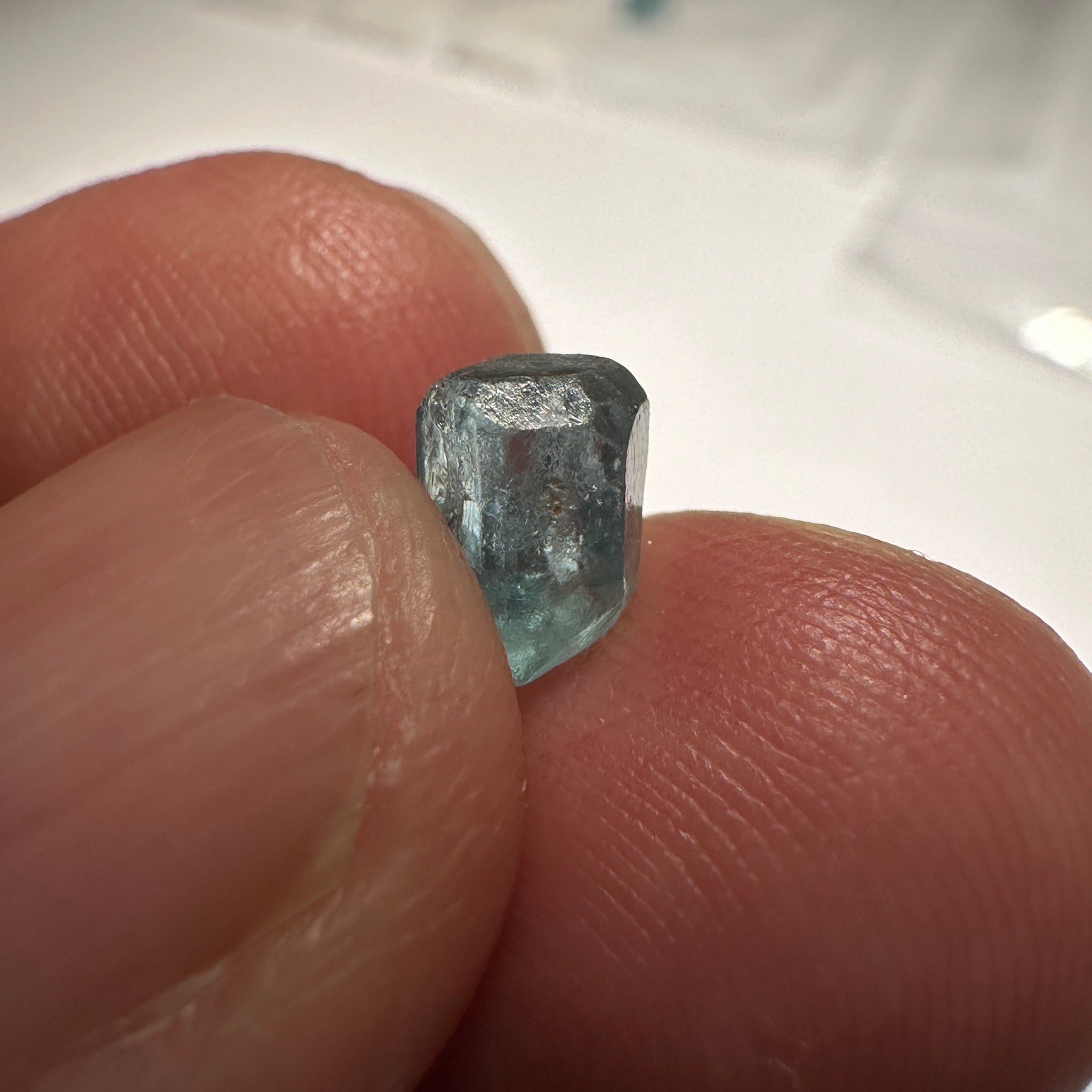 Blue Apatite Crystal, 1.58ct, Merelani, Tanzania, Untreated Unheated