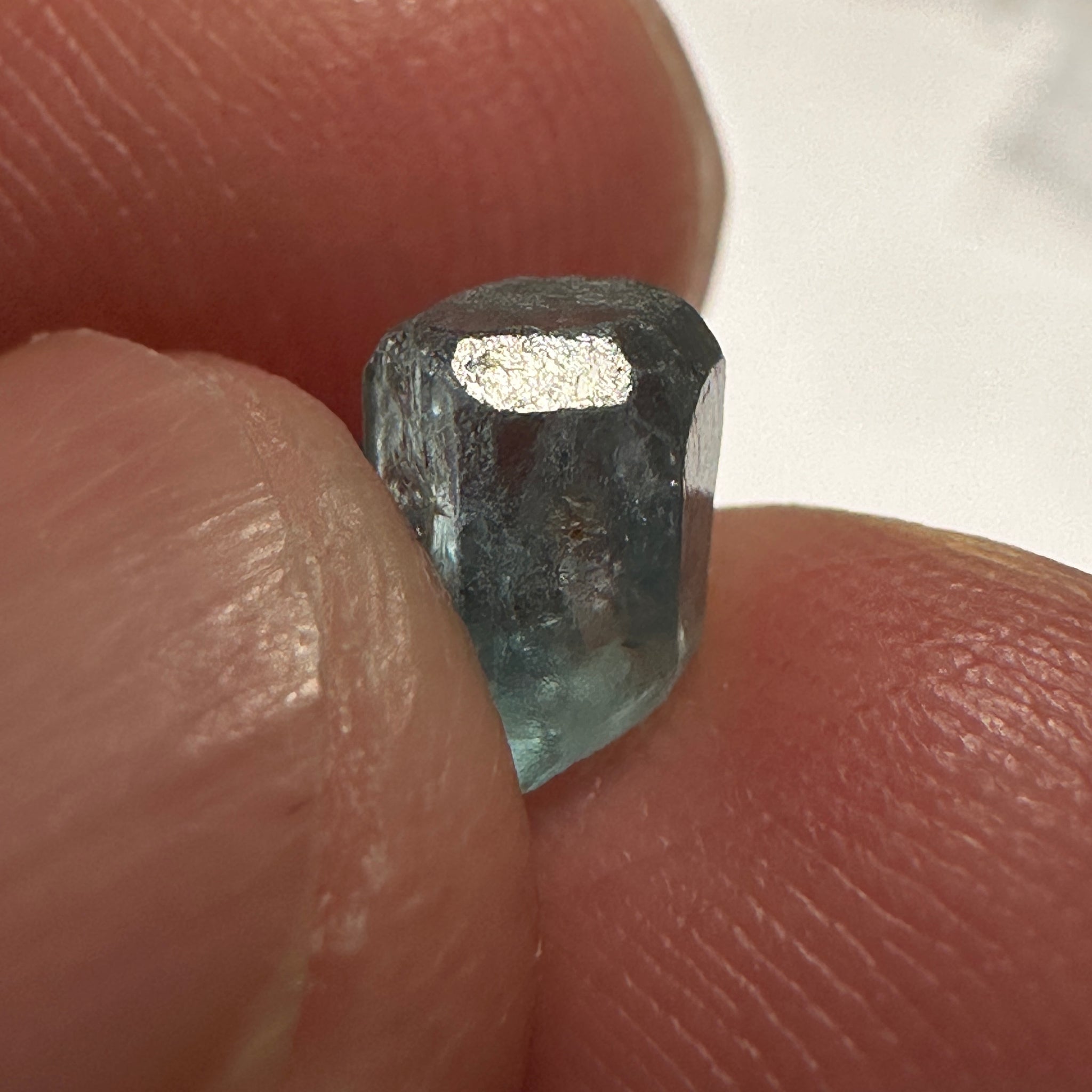 Blue Apatite Crystal, 1.58ct, Merelani, Tanzania, Untreated Unheated