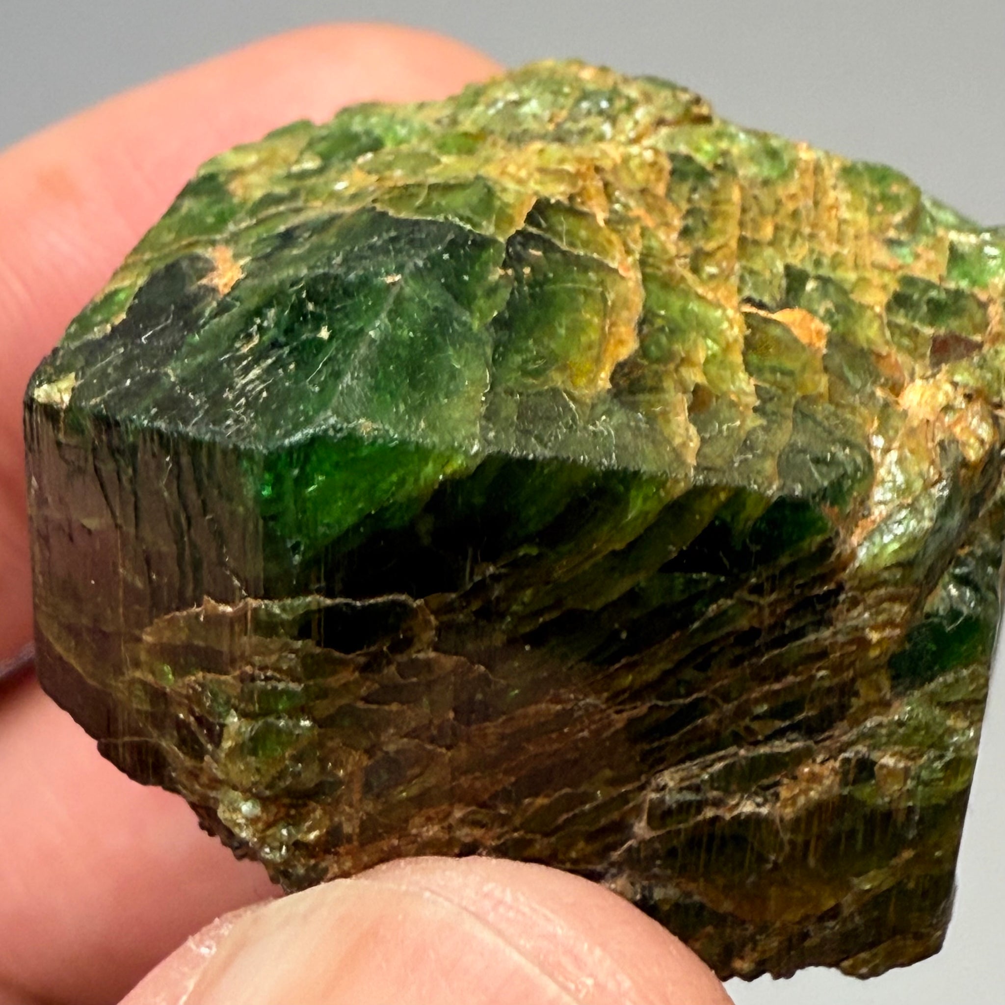 Chrome Tourmaline Crystal, Commander Mine, Tanzania, 196.50ct / 39.60gm Untreated Unheated