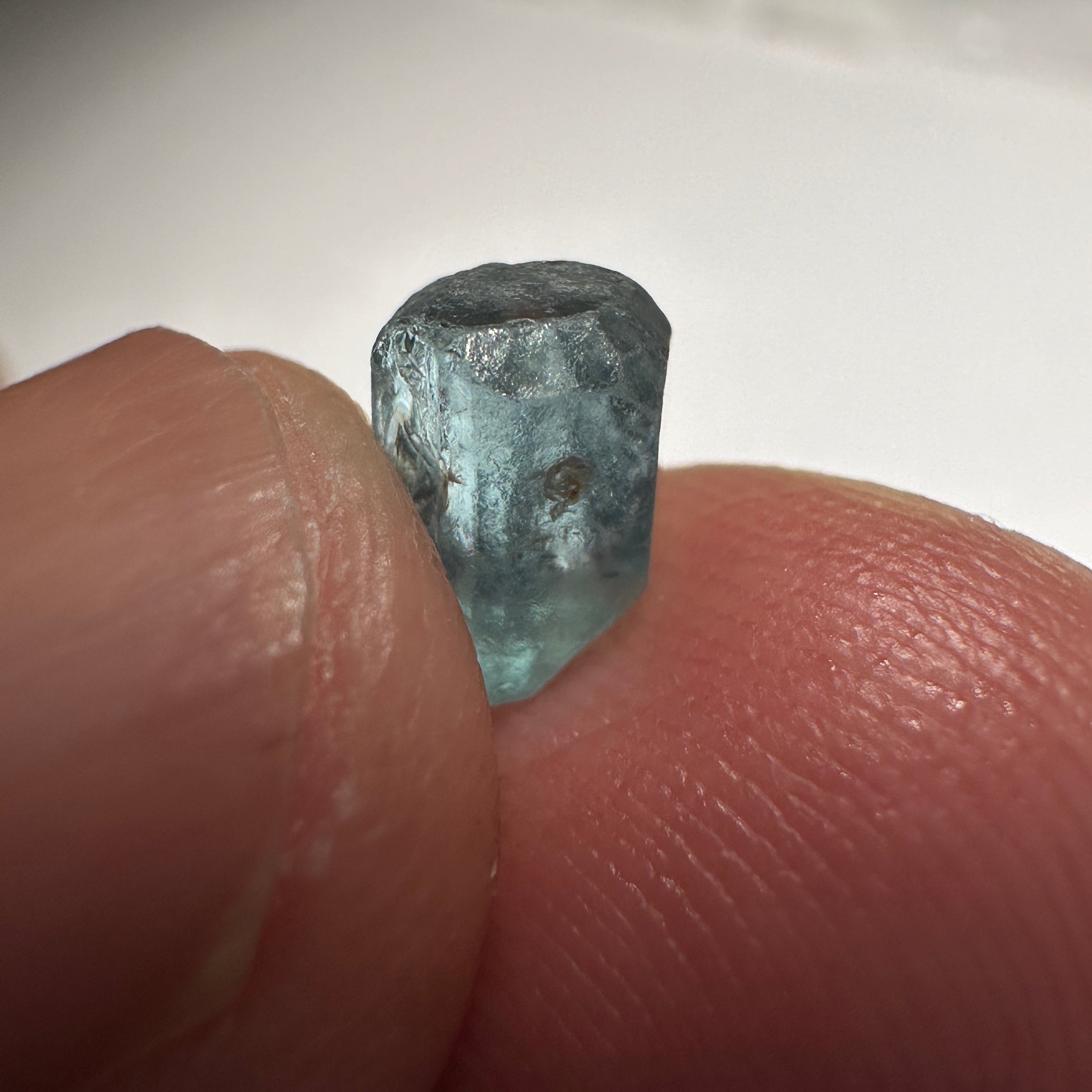 1.58ct Blue Apatite Crystal, Merelani, Tanzania, Untreated Unheated