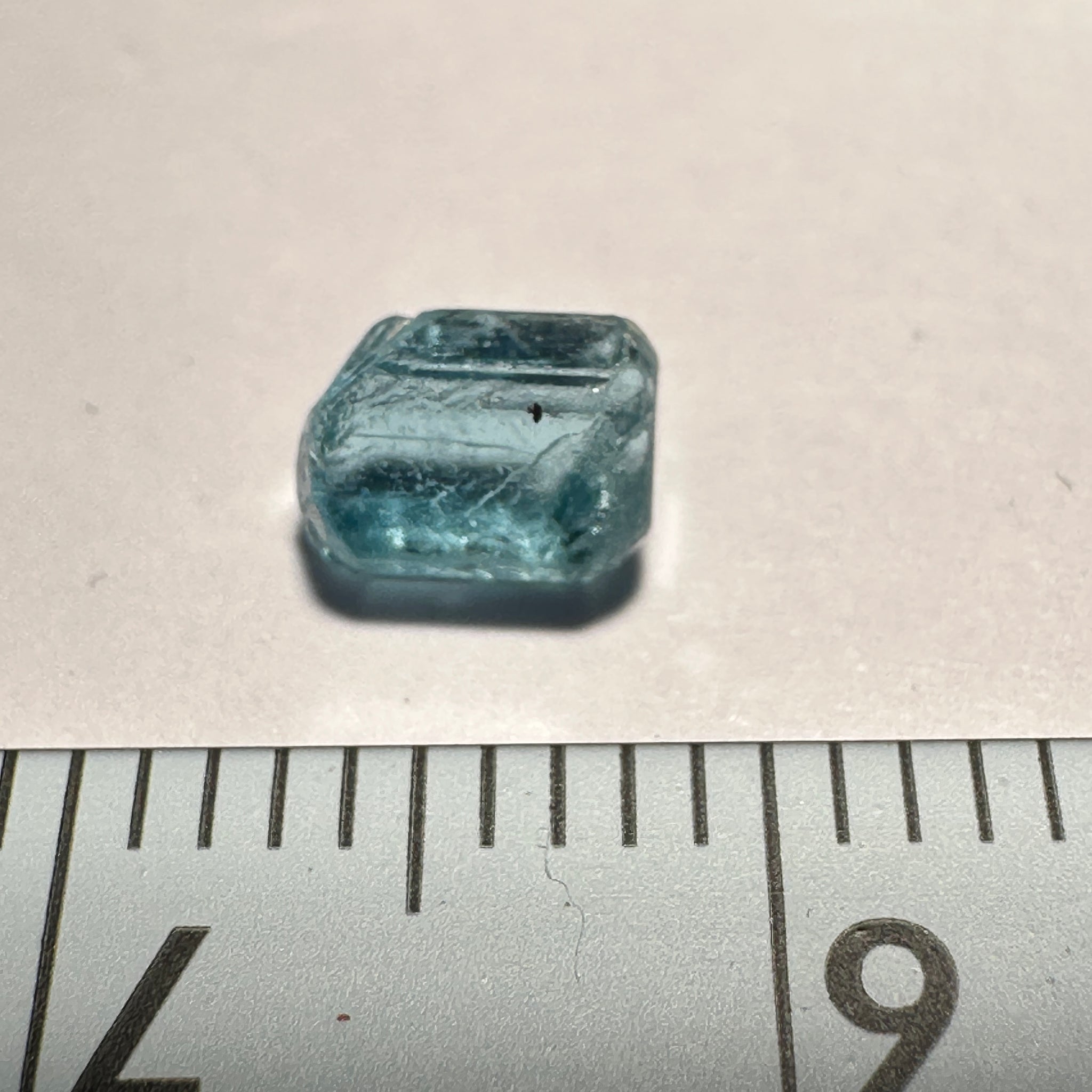Blue Apatite Crystal, 0.86ct, Merelani, Tanzania, Untreated Unheated