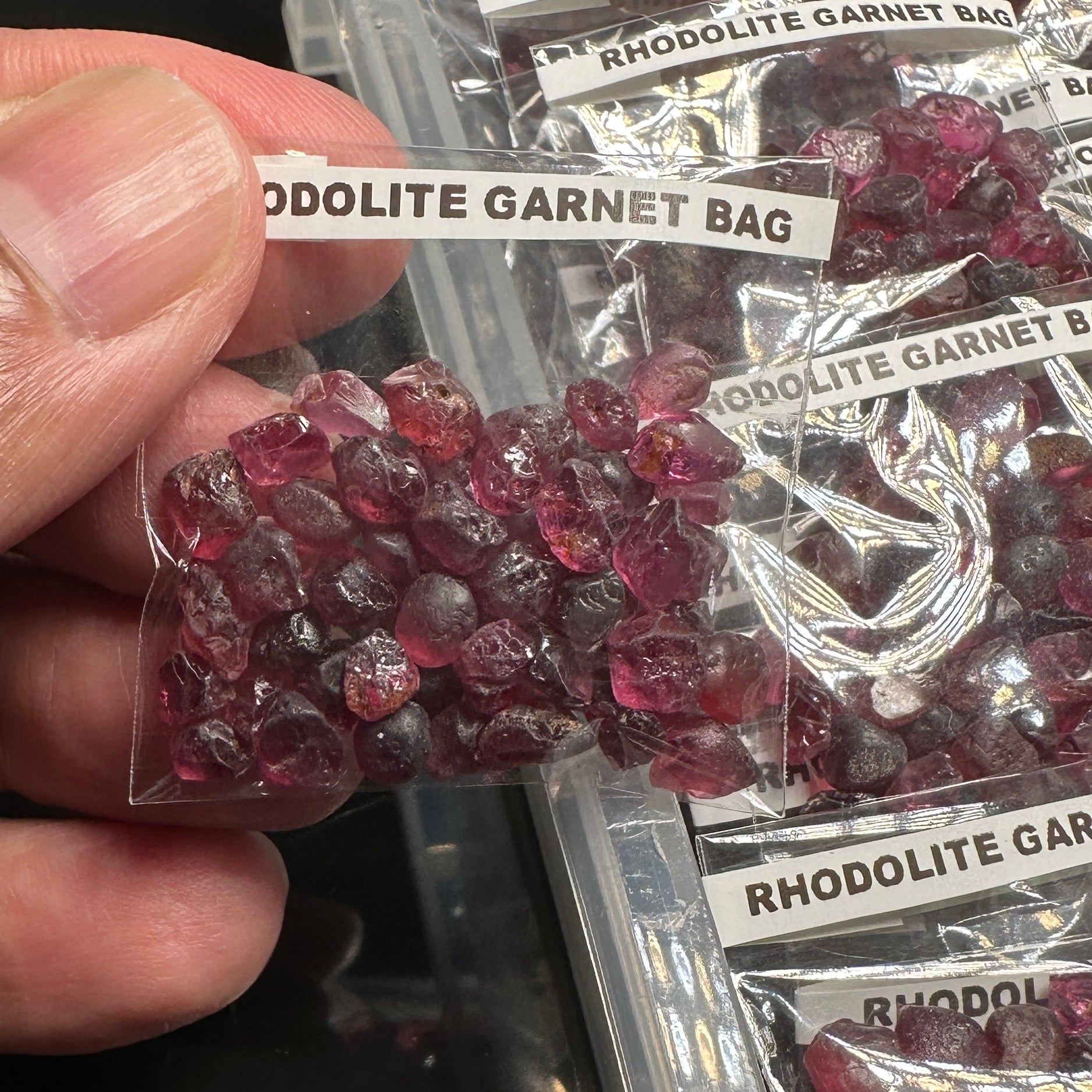 Rhodolite Garnet Bag, Tanzania