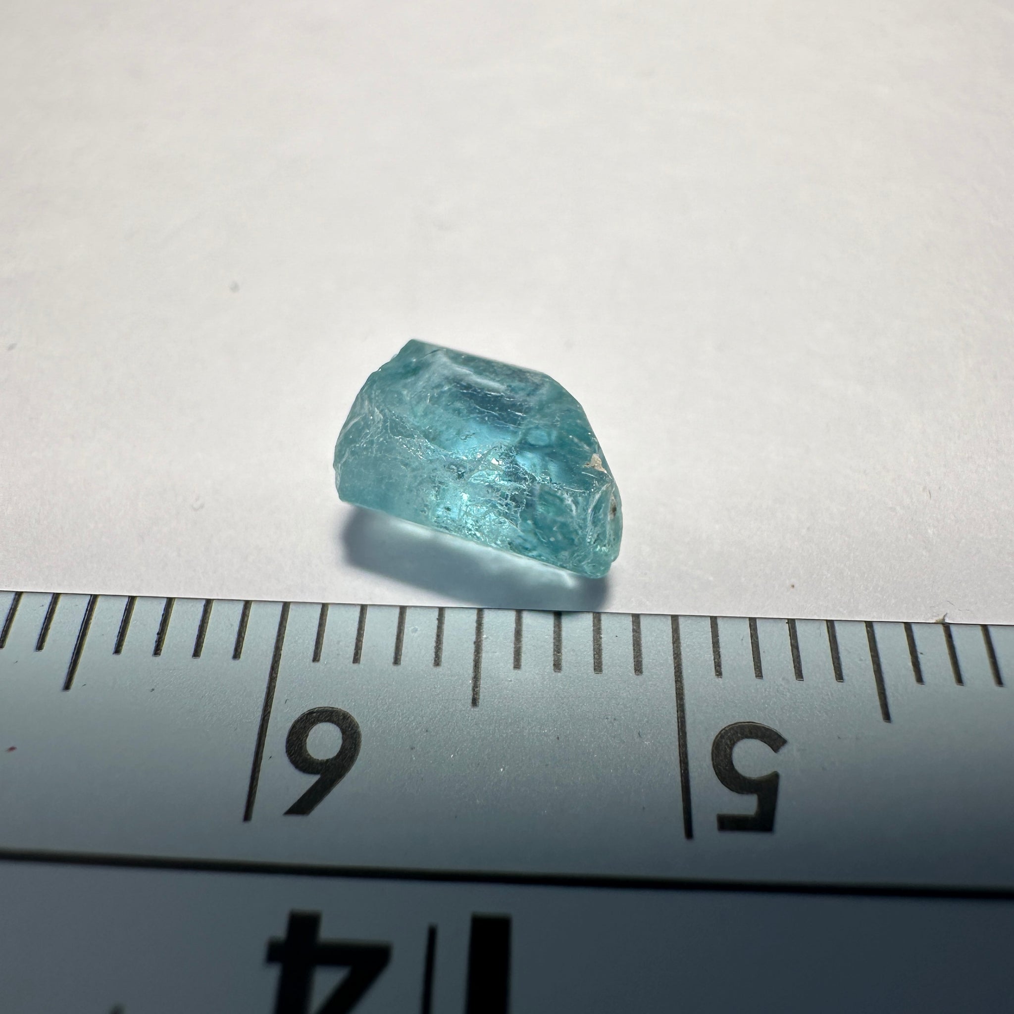 Blue Apatite Crystal, 1.61ct, Merelani, Tanzania, Untreated Unheated