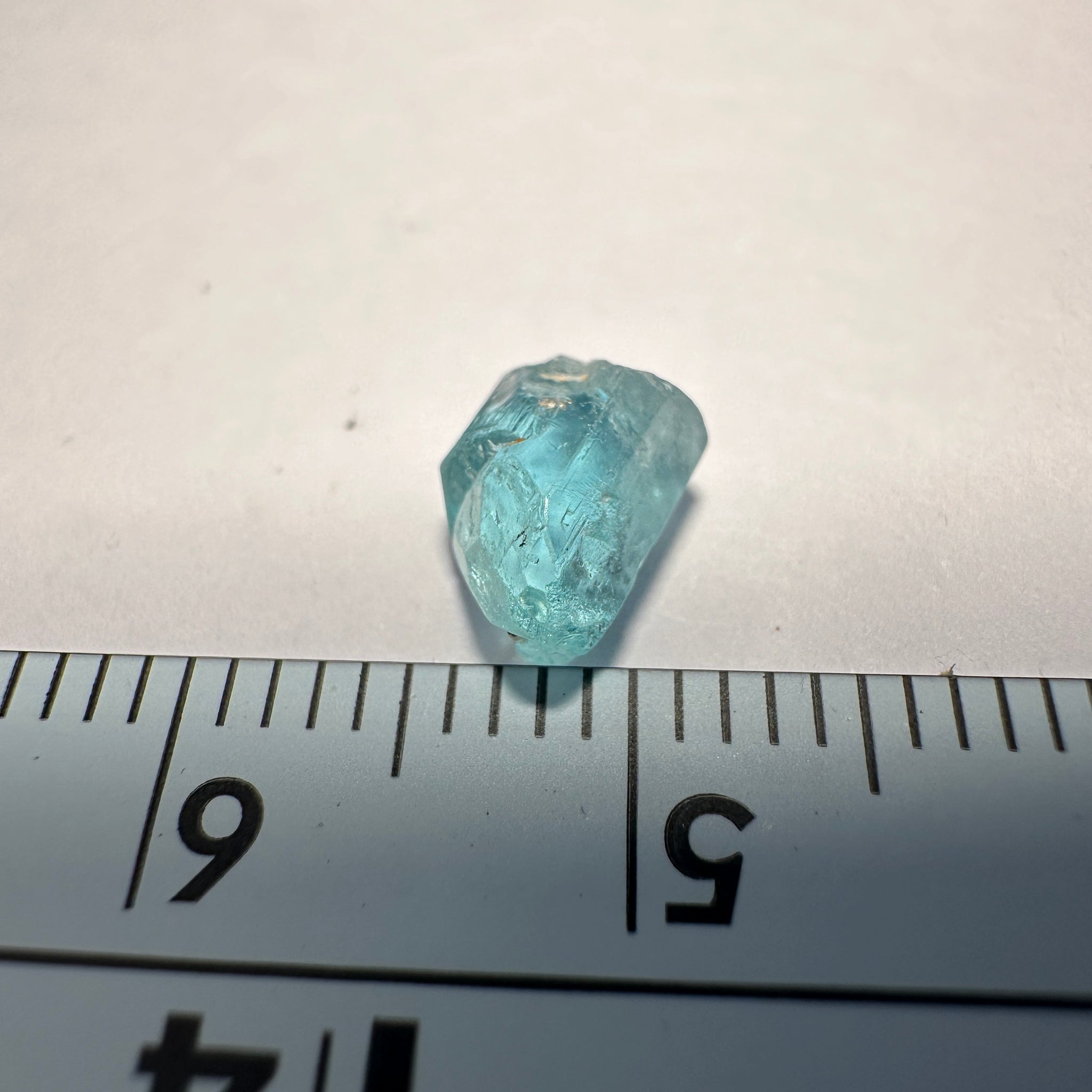 Blue Apatite Crystal, 1.61ct, Merelani, Tanzania, Untreated Unheated