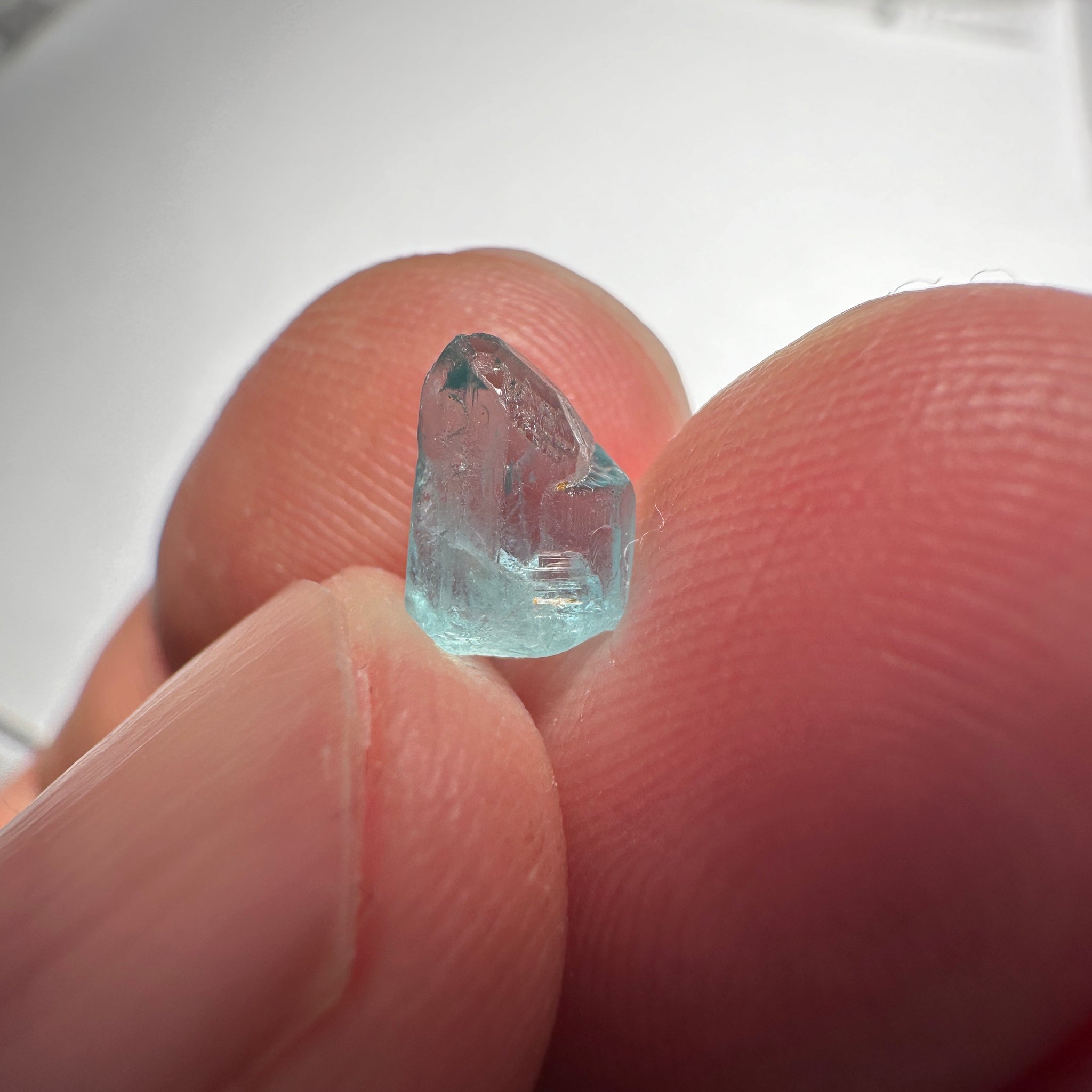 Blue Apatite Crystal, 1.61ct, Merelani, Tanzania, Untreated Unheated