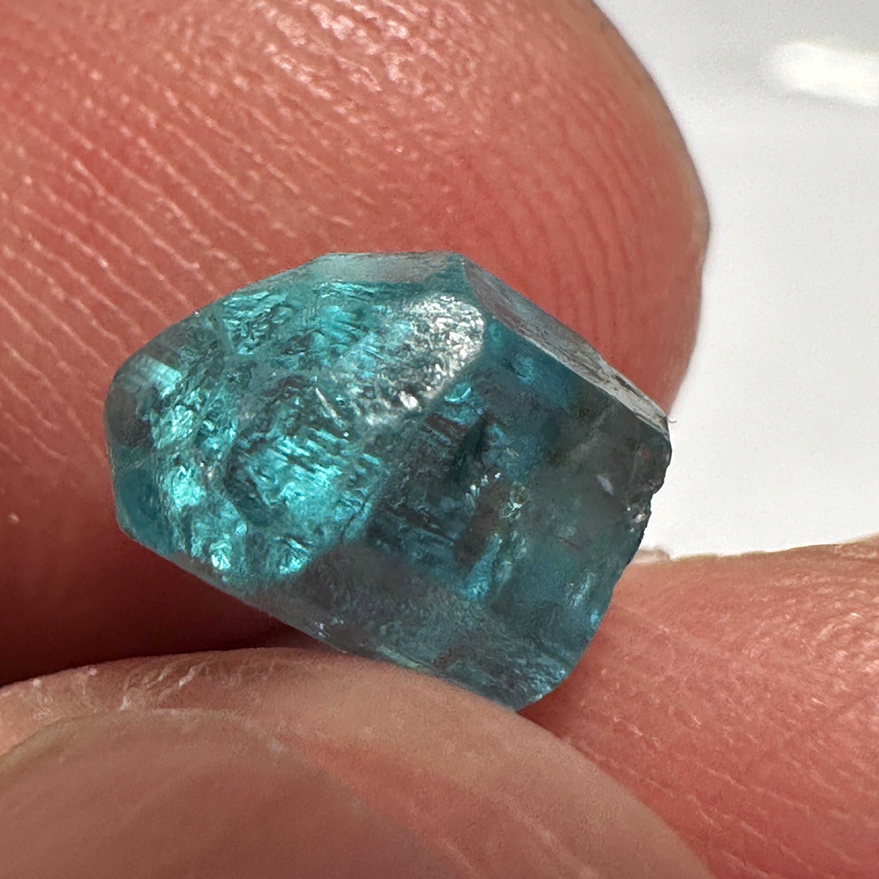 2.41ct Blue Apatite Crystal, Merelani, Tanzania, Untreated Unheated