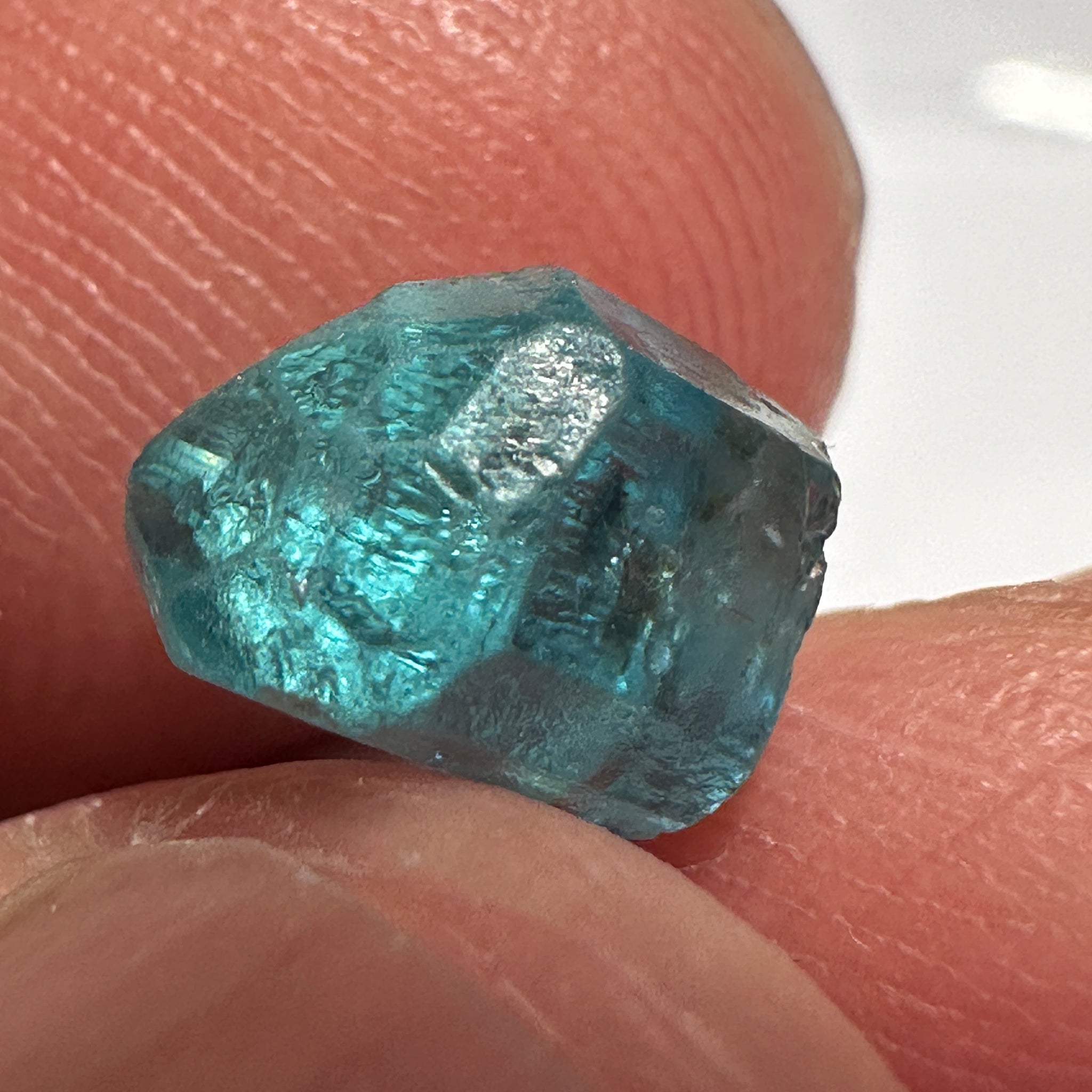 Blue Apatite Crystal, 2.41ct, Merelani, Tanzania, Untreated Unheated