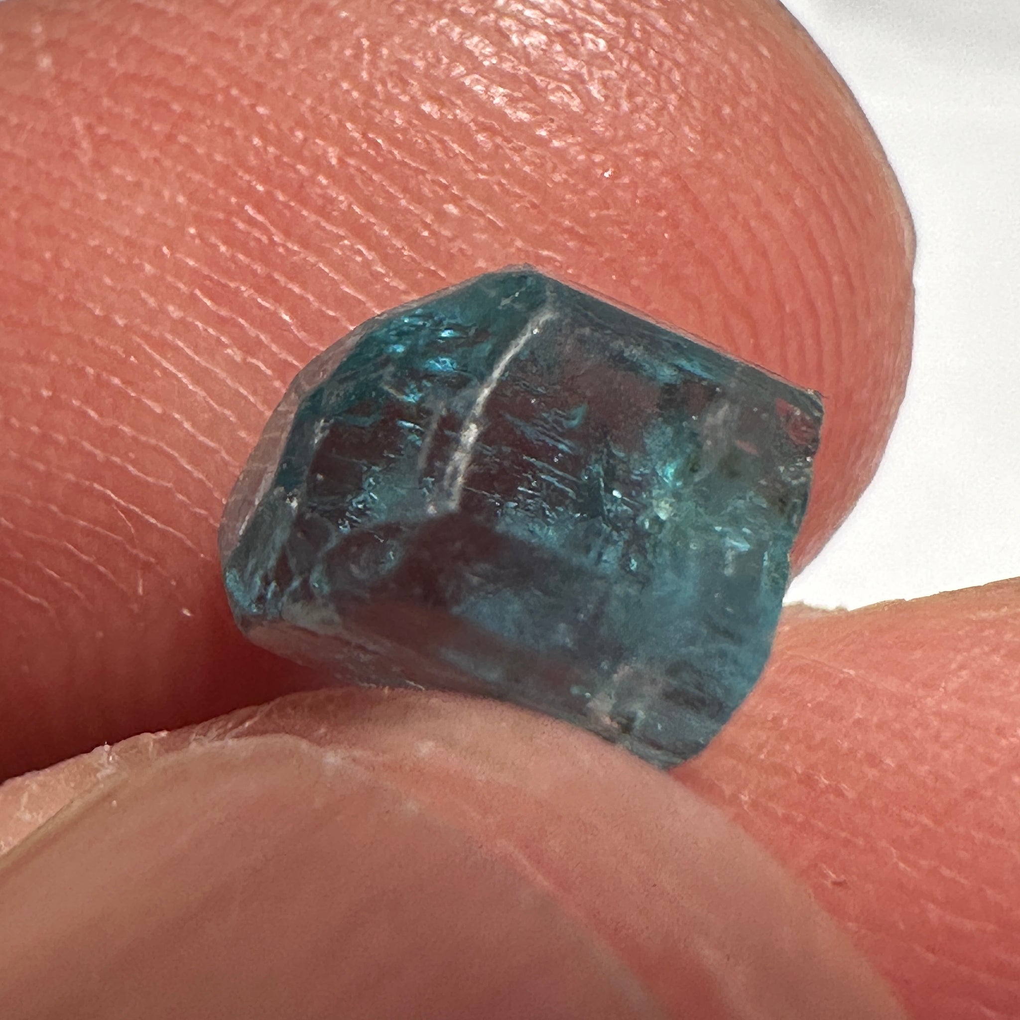 Blue Apatite Crystal, 2.41ct, Merelani, Tanzania, Untreated Unheated