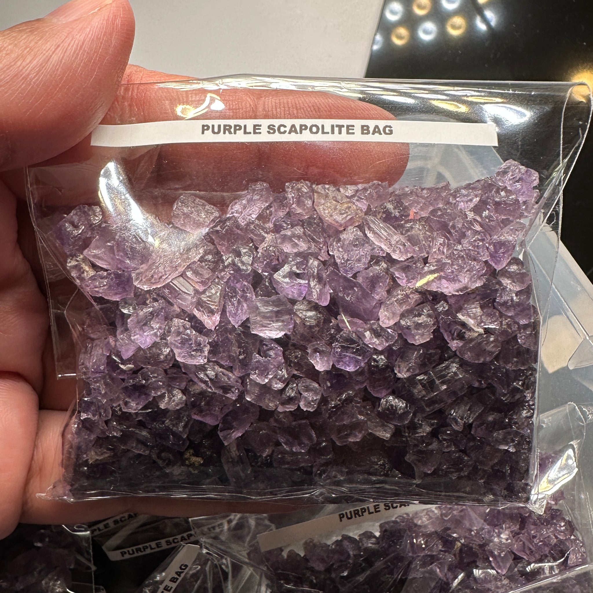 Purple Scapolite Large Bag, Tanzania- for inlay only, not for faceting