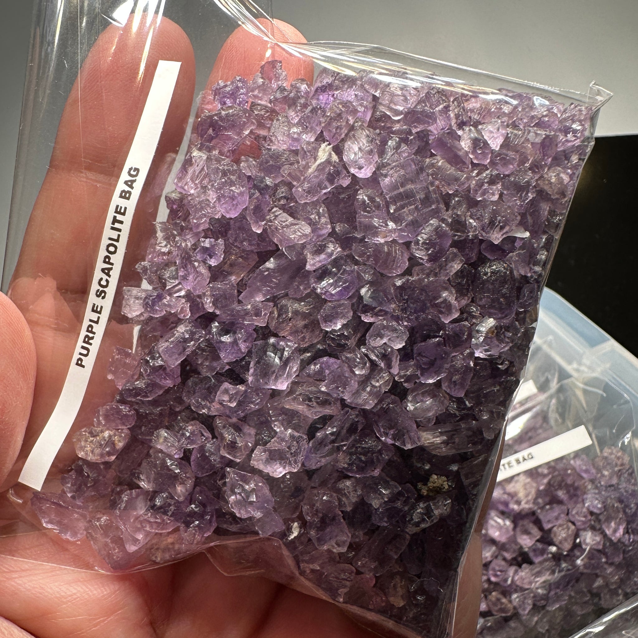 Purple Scapolite Large Bag, Tanzania- for inlay only, not for faceting