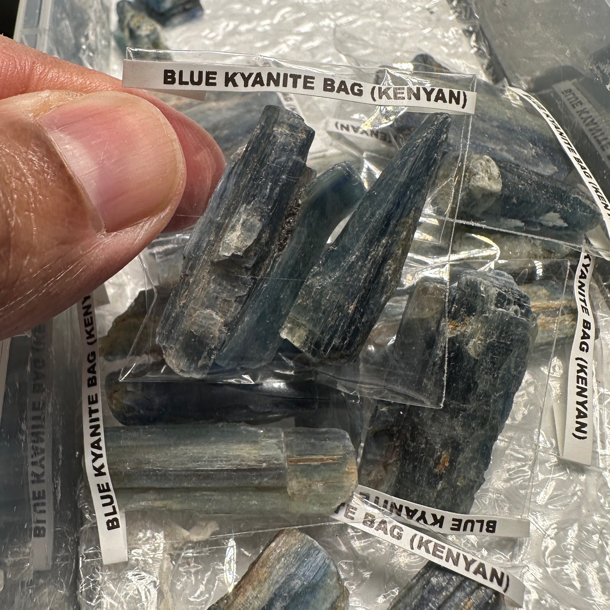 Blue Kyanite Bag, Kenyan