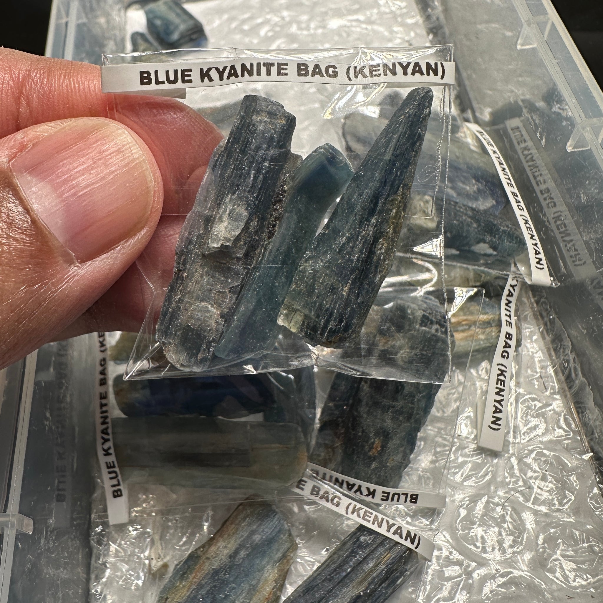 Blue Kyanite Bag, Kenyan