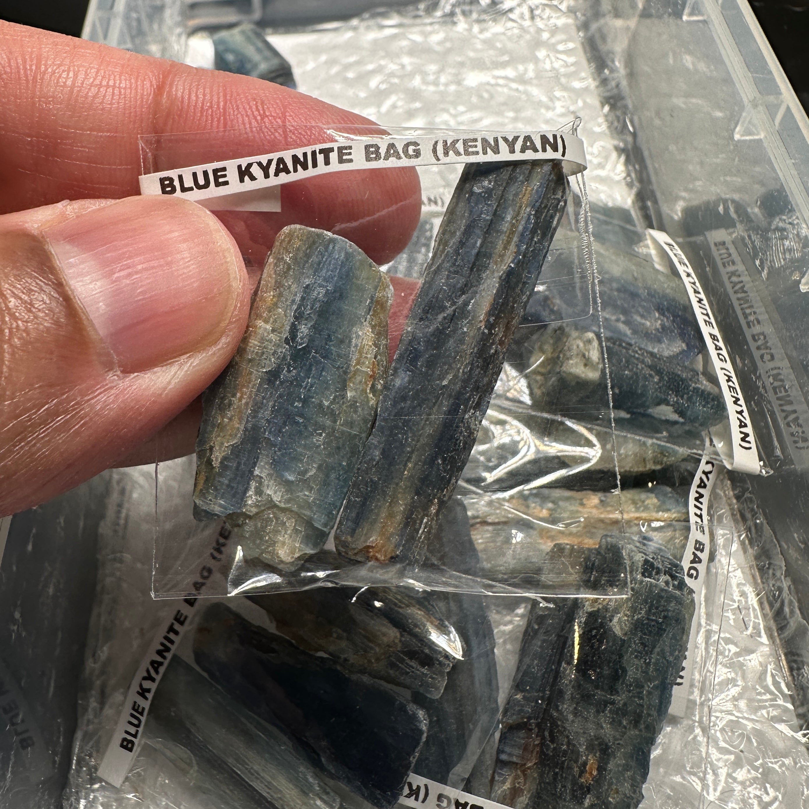 Blue Kyanite Bag, Kenyan