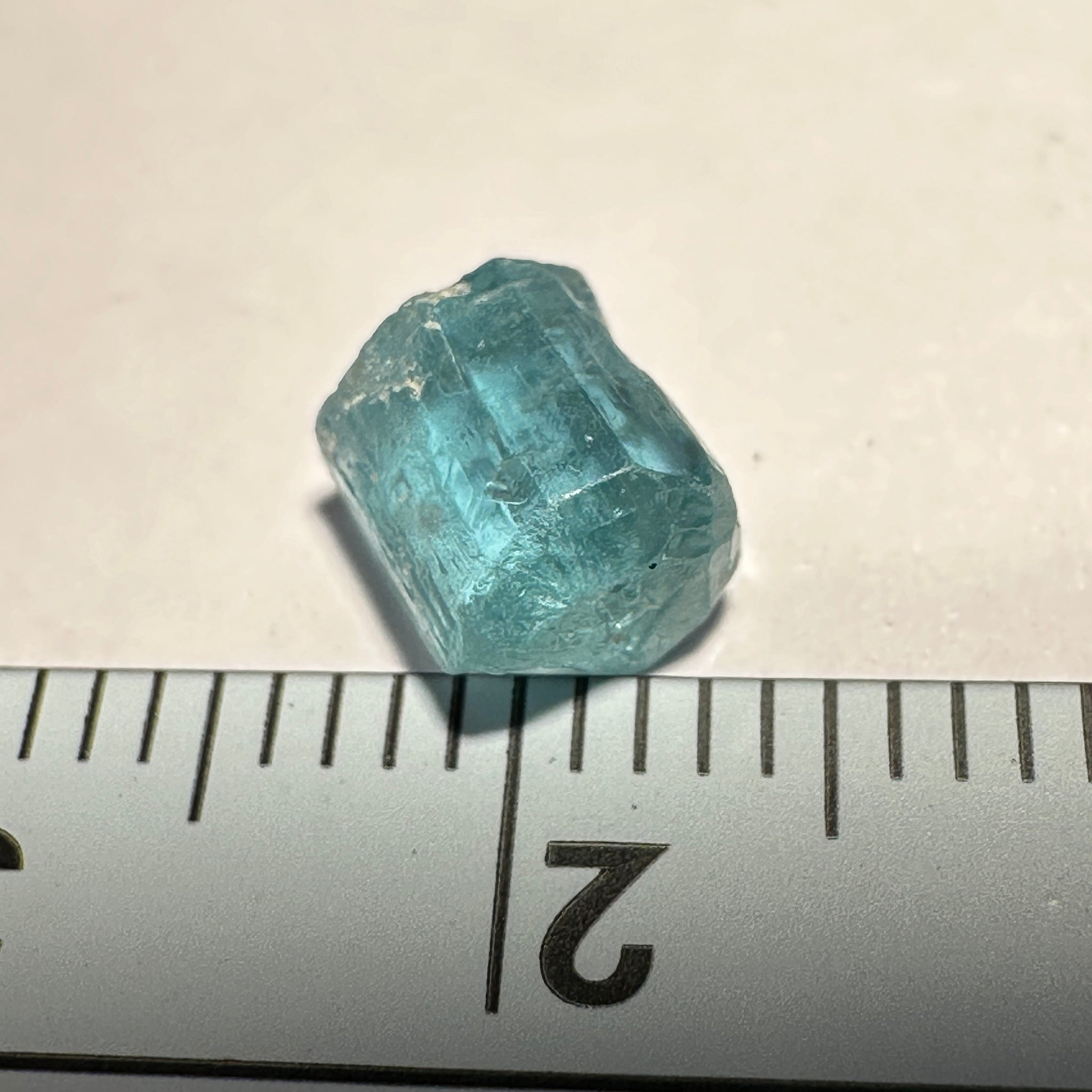 Blue Apatite Crystal, 1.62ct, Merelani, Tanzania, Untreated Unheated