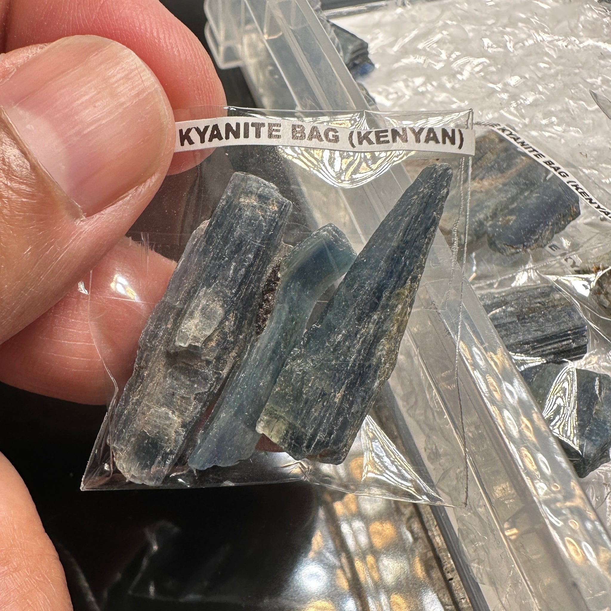 Blue Kyanite Bag, Kenyan