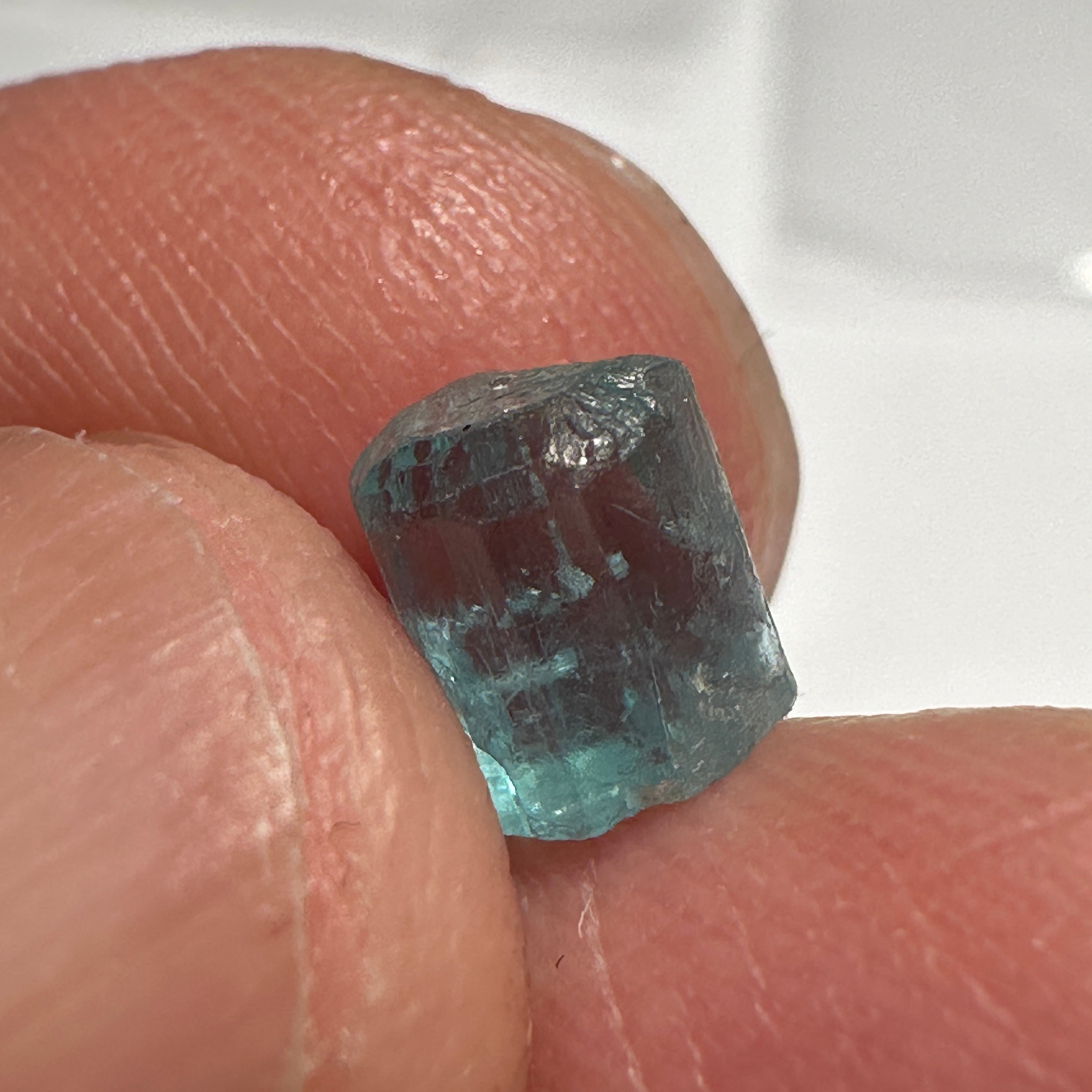 1.62ct Blue Apatite Crystal, Merelani, Tanzania, Untreated Unheated