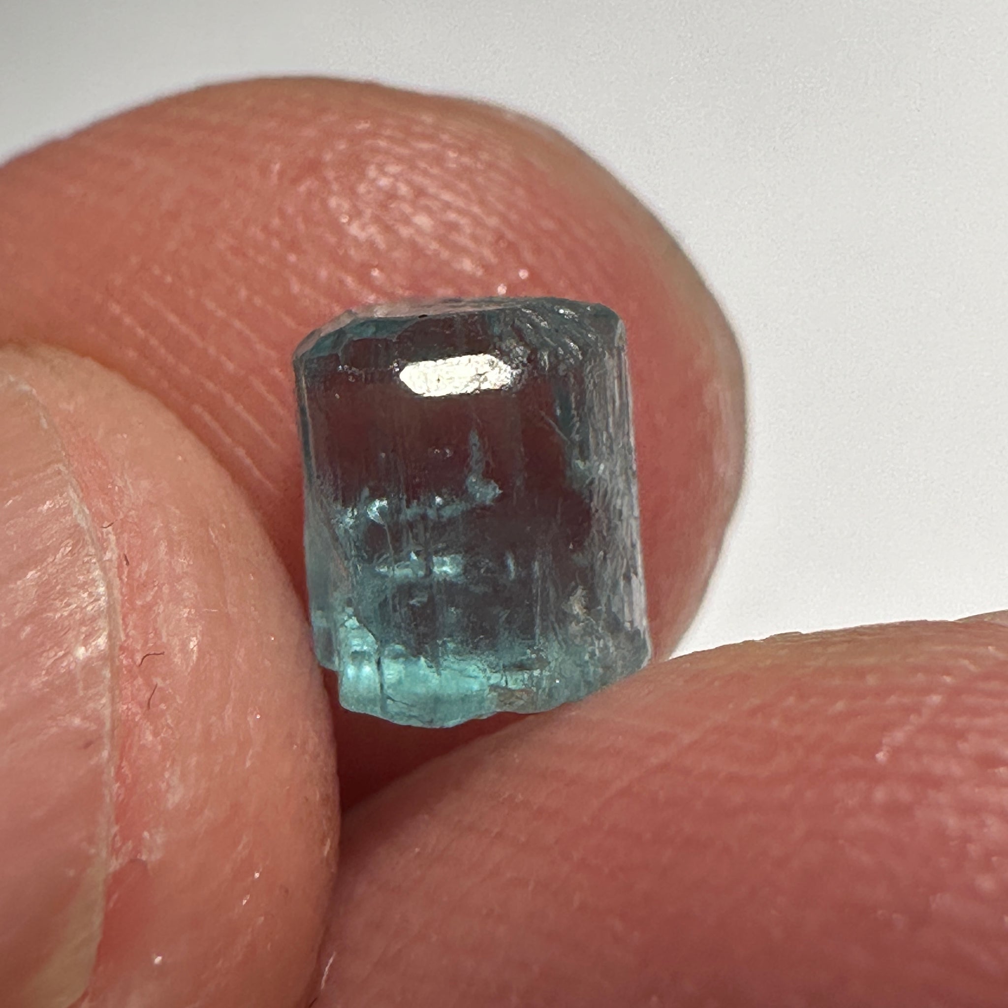 Blue Apatite Crystal, 1.62ct, Merelani, Tanzania, Untreated Unheated