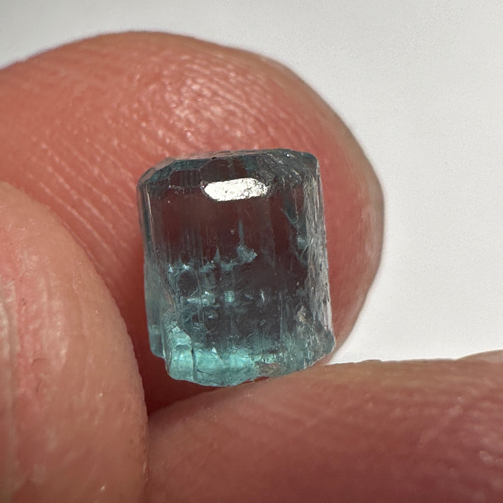Blue Apatite Crystal, 1.62ct, Merelani, Tanzania, Untreated Unheated
