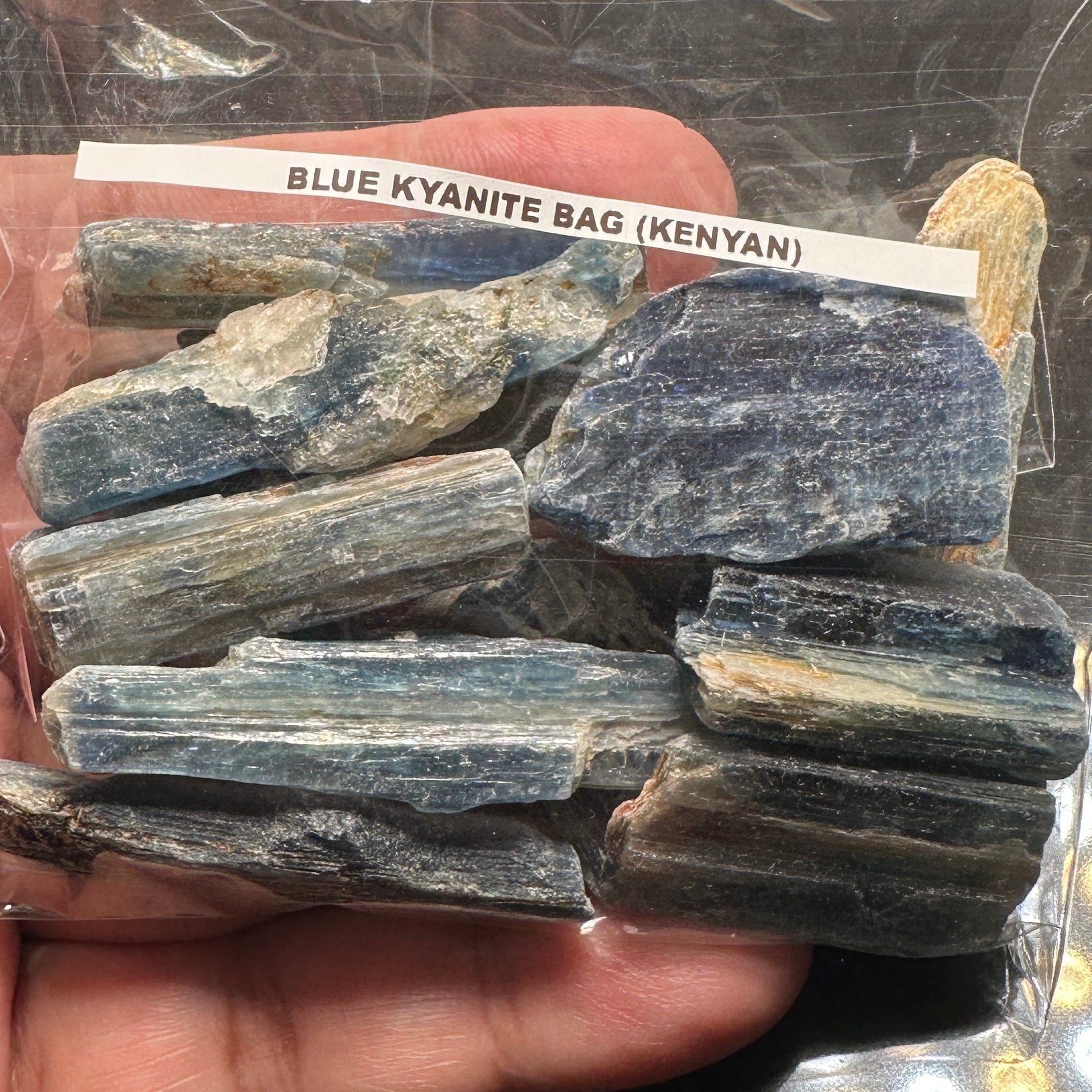 Blue Kyanite Large Bag, Kenyan