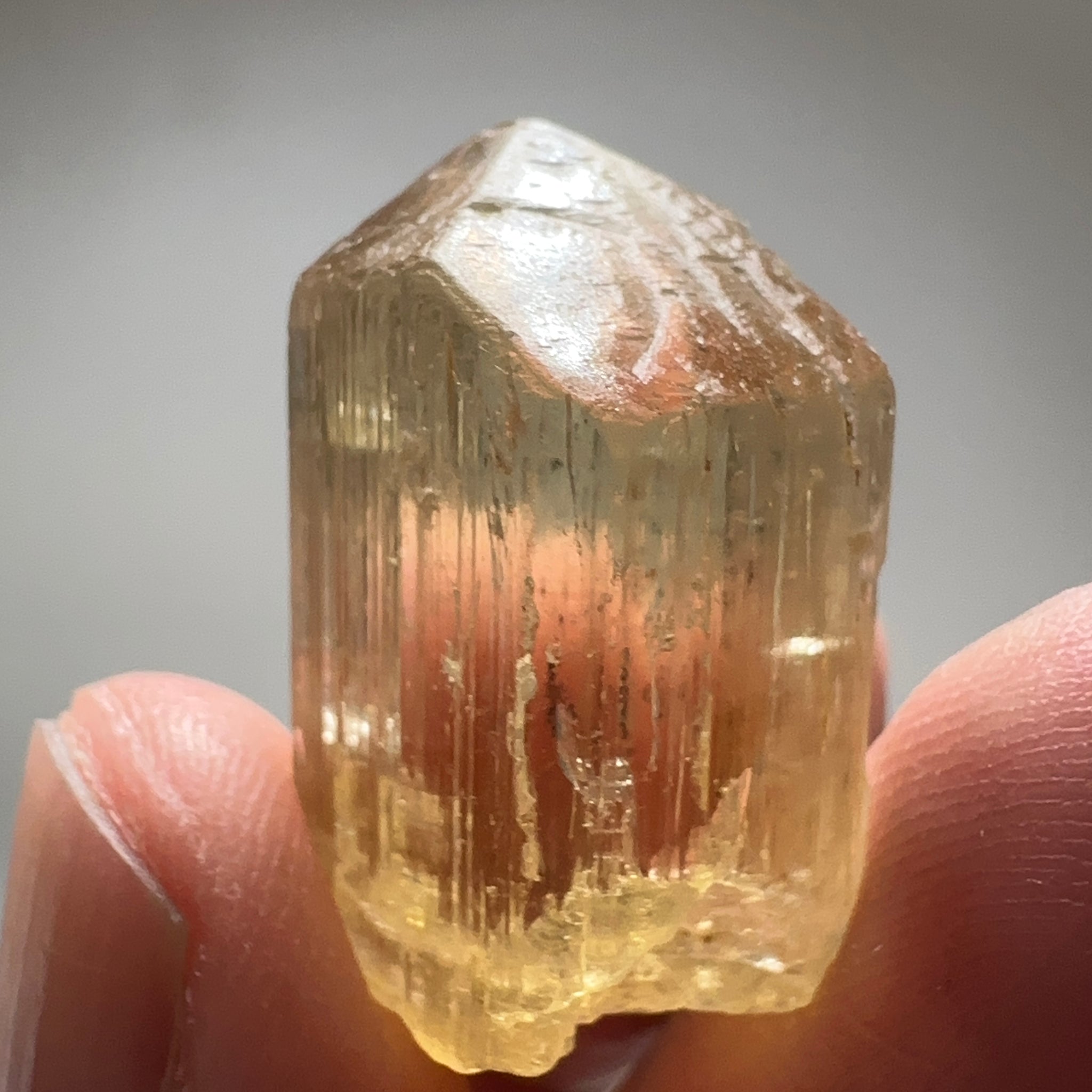 Golden Scapolite Crystal, 42.29ct, Tanzania, Untreated Unheated