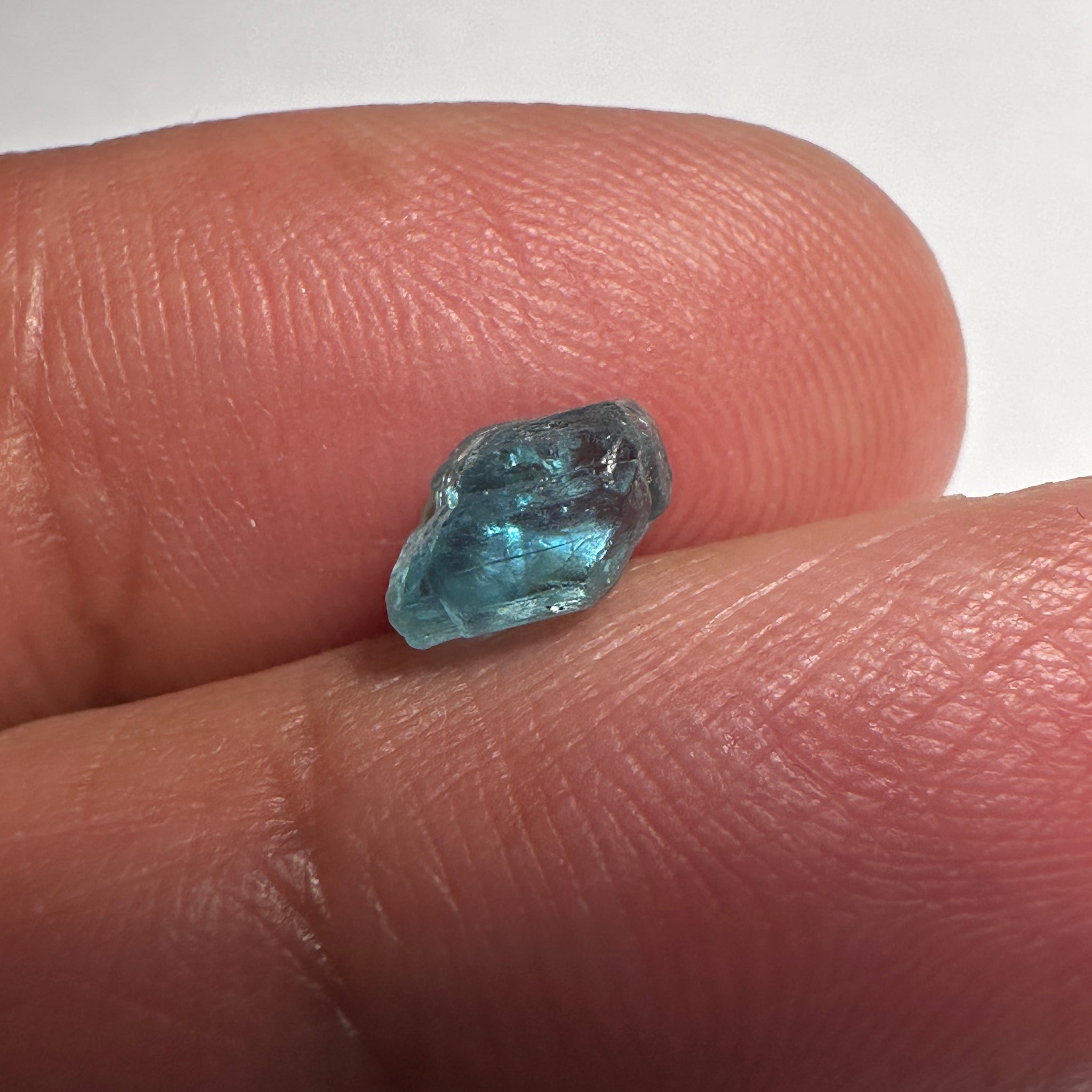 Blue Apatite Crystal, 1.50ct, Merelani, Tanzania, Untreated Unheated