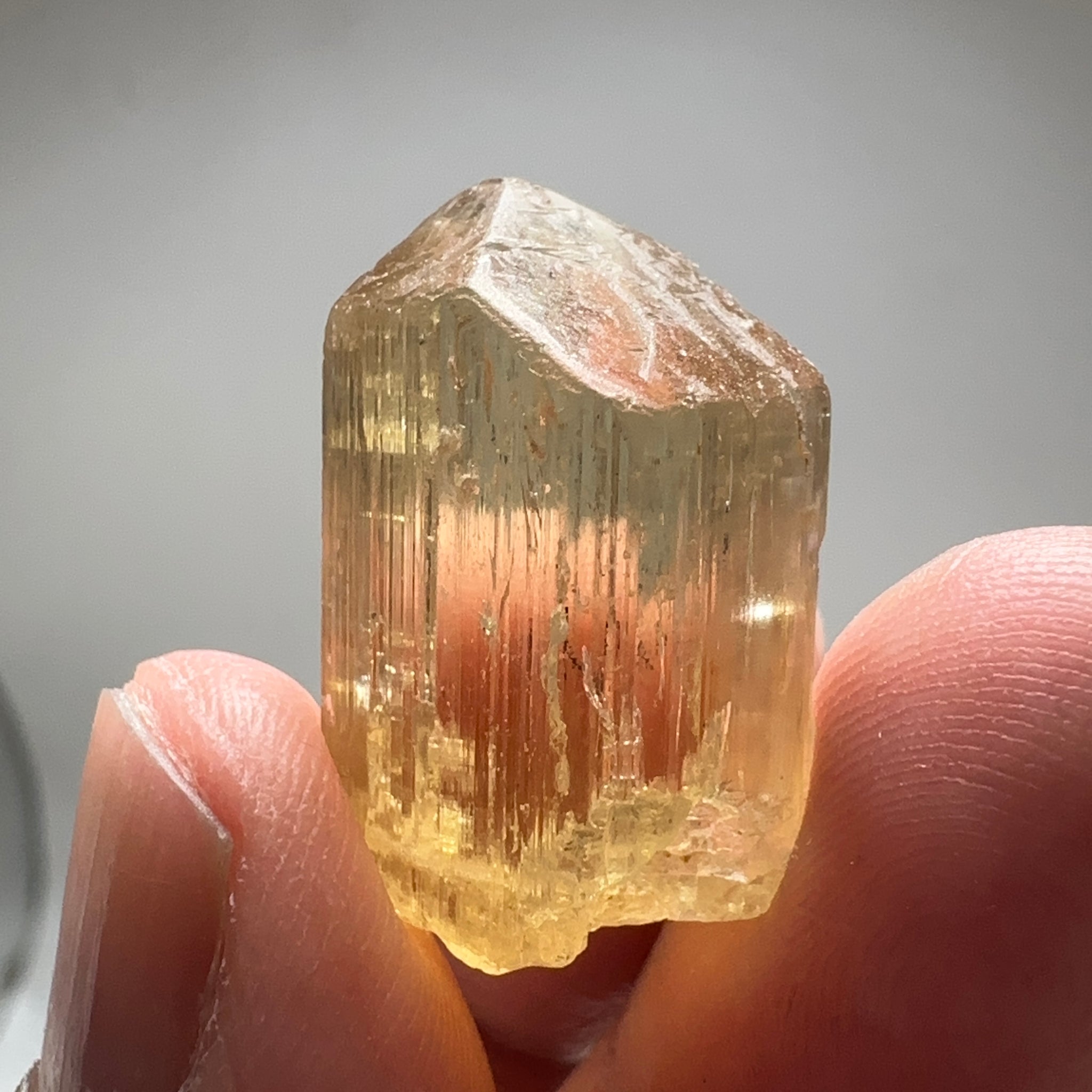 Golden Scapolite Crystal, 42.29ct, Tanzania, Untreated Unheated
