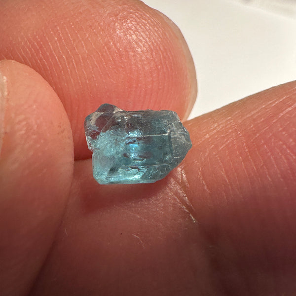 Blue Apatite Crystal, 1.50ct, Merelani, Tanzania, Untreated Unheated