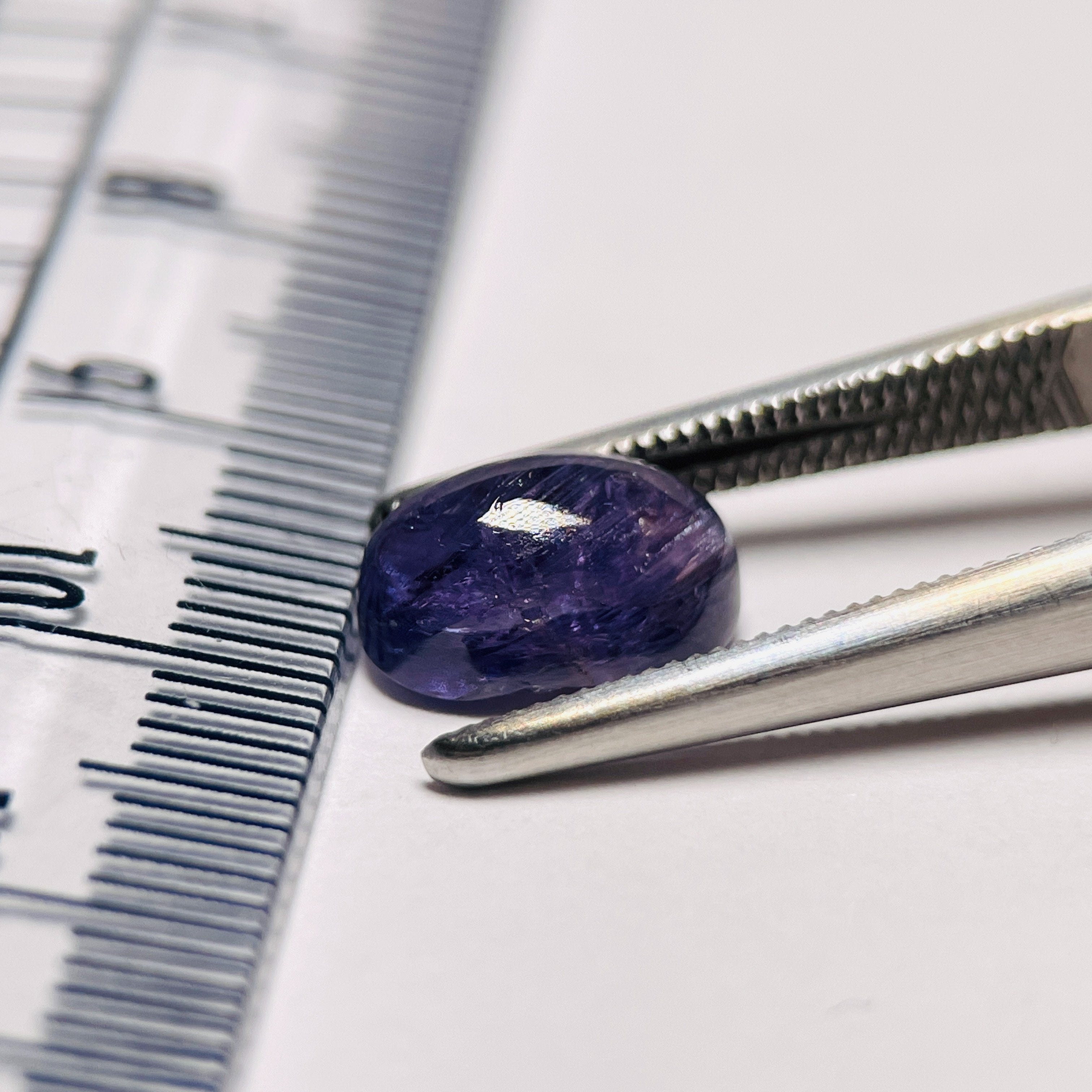 3.46Ct Sapphire Cabochon Umba Valley Tanzania. Untreated Unheated. Can Be Used As Is Or Facet It