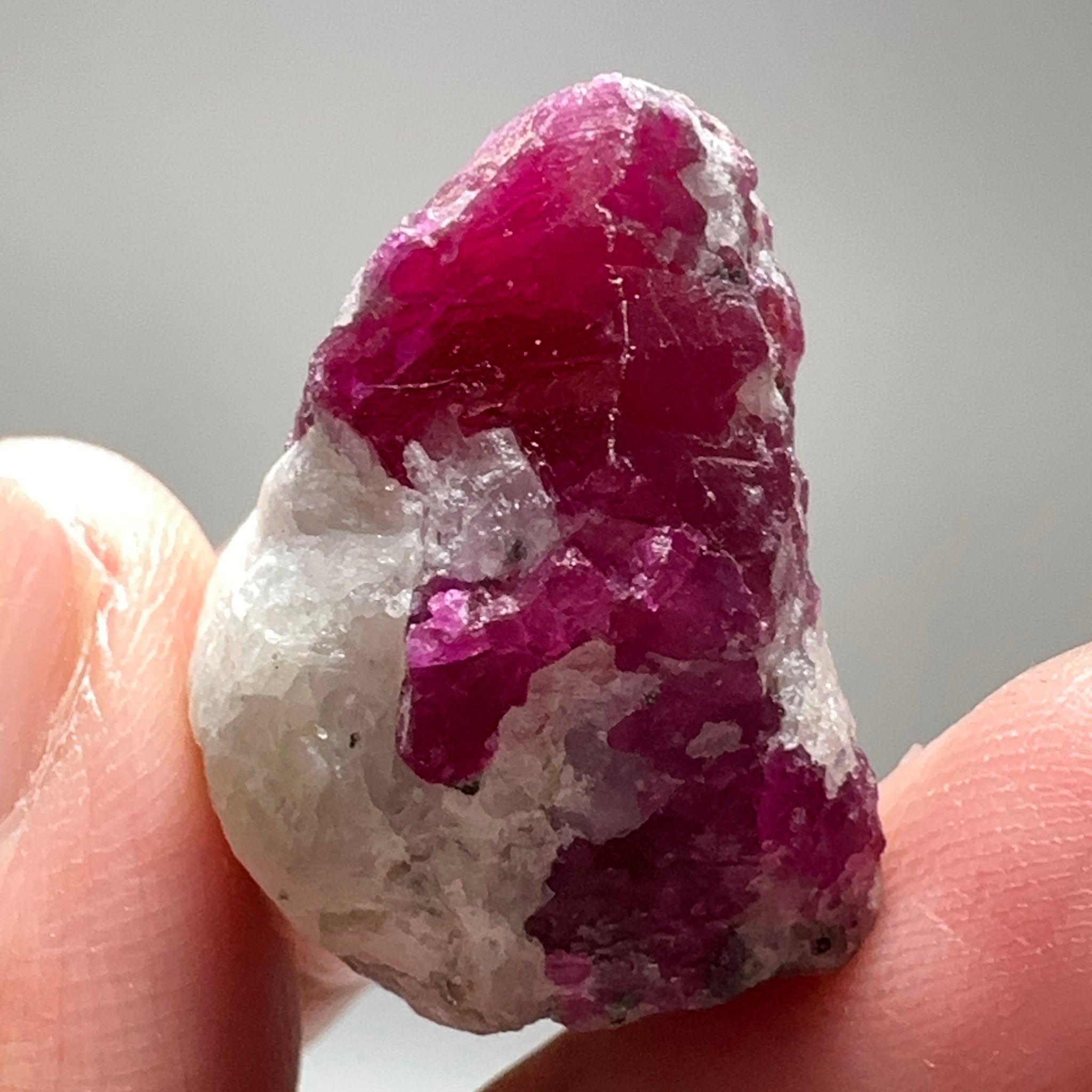 Ruby on Matrix crystal with Pyrite, 76.24ct, West Pokot, Kenya, Untreated Unheated. 2.88 x 2.27 x 1.89cm