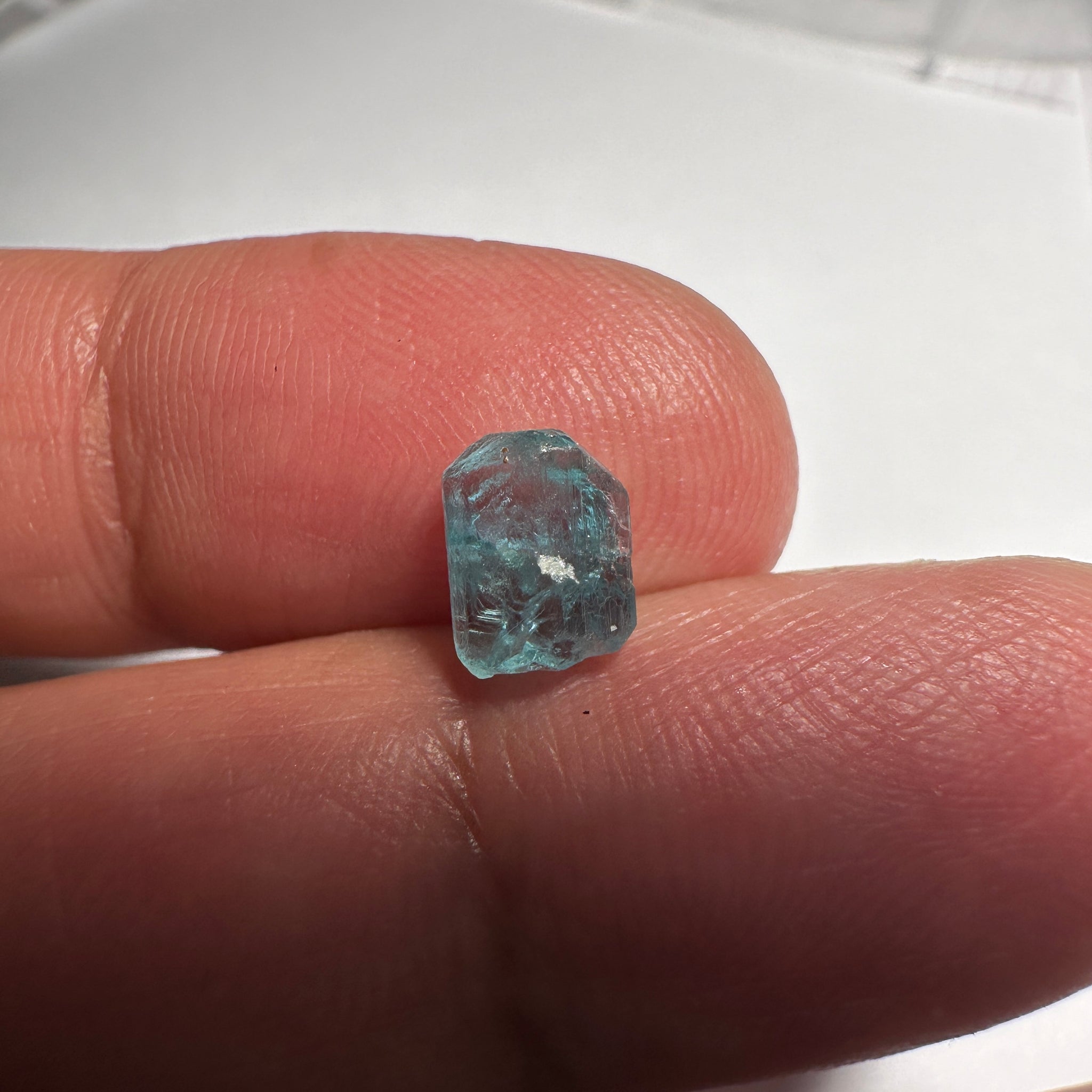 Blue Apatite Crystal, 1.45ct, Merelani, Tanzania, Untreated Unheated