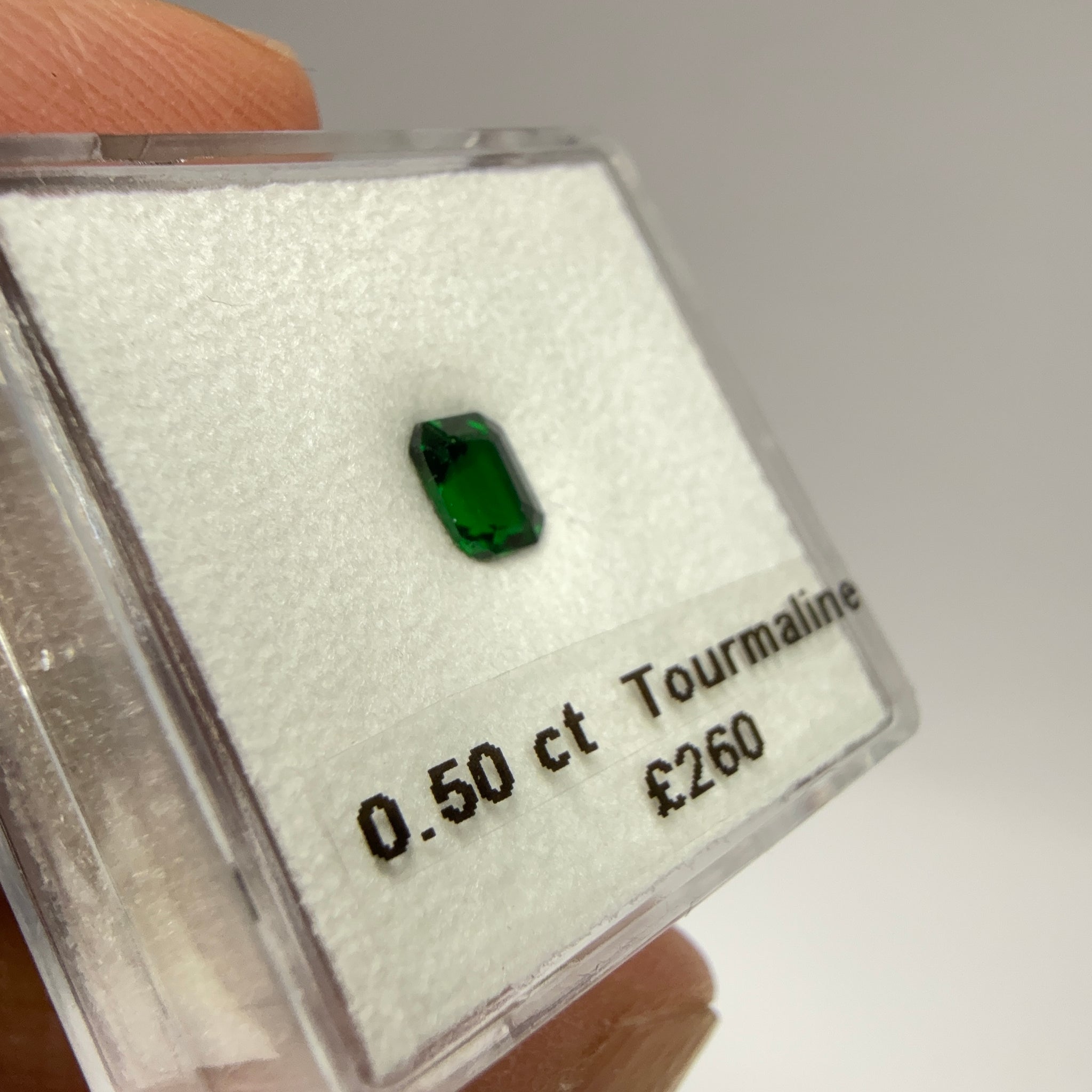 Chrome Tourmaline, 0.50ct, Tanzania, Untreated Unheated, native cut