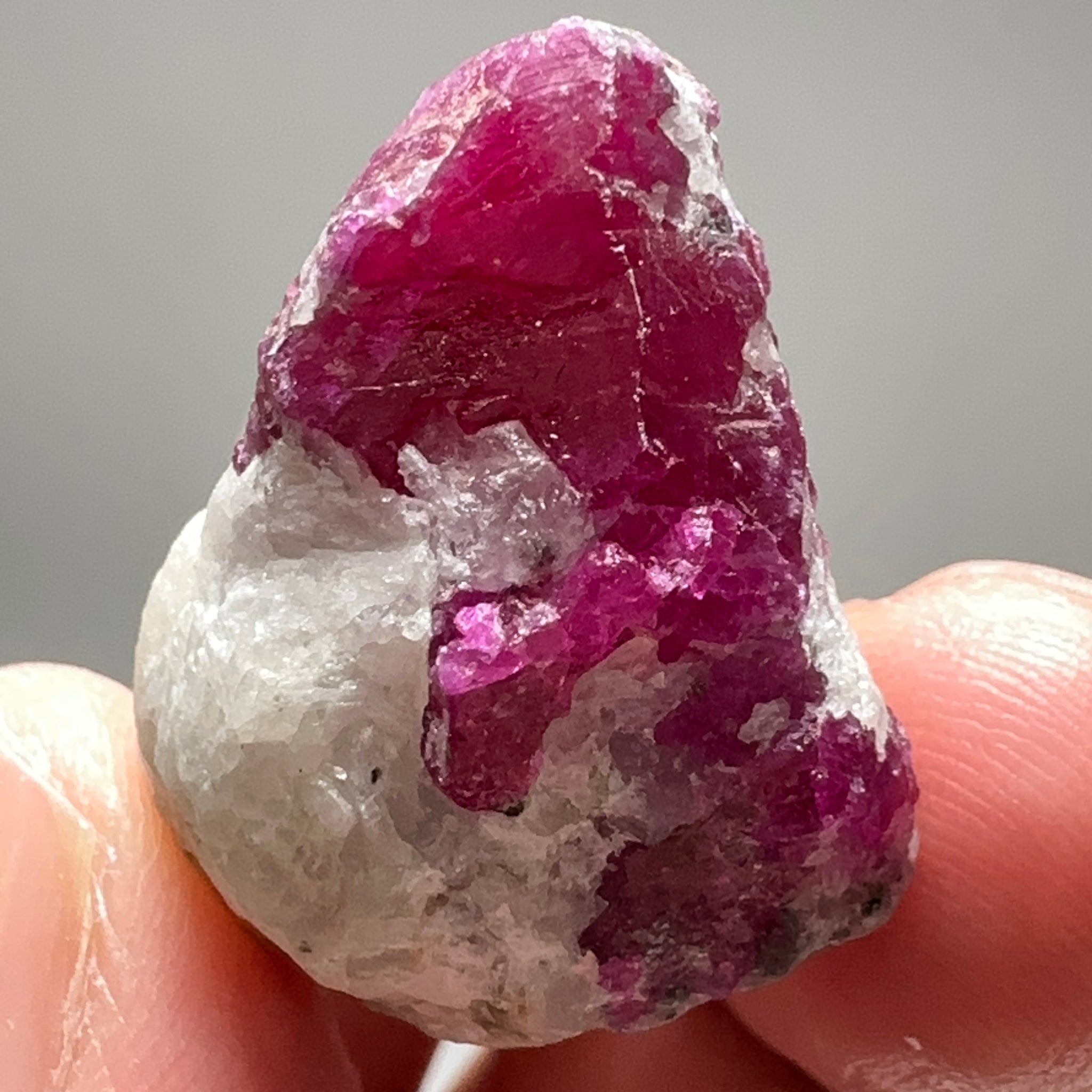 Ruby on Matrix crystal with Pyrite, 76.24ct, West Pokot, Kenya, Untreated Unheated. 2.88 x 2.27 x 1.89cm