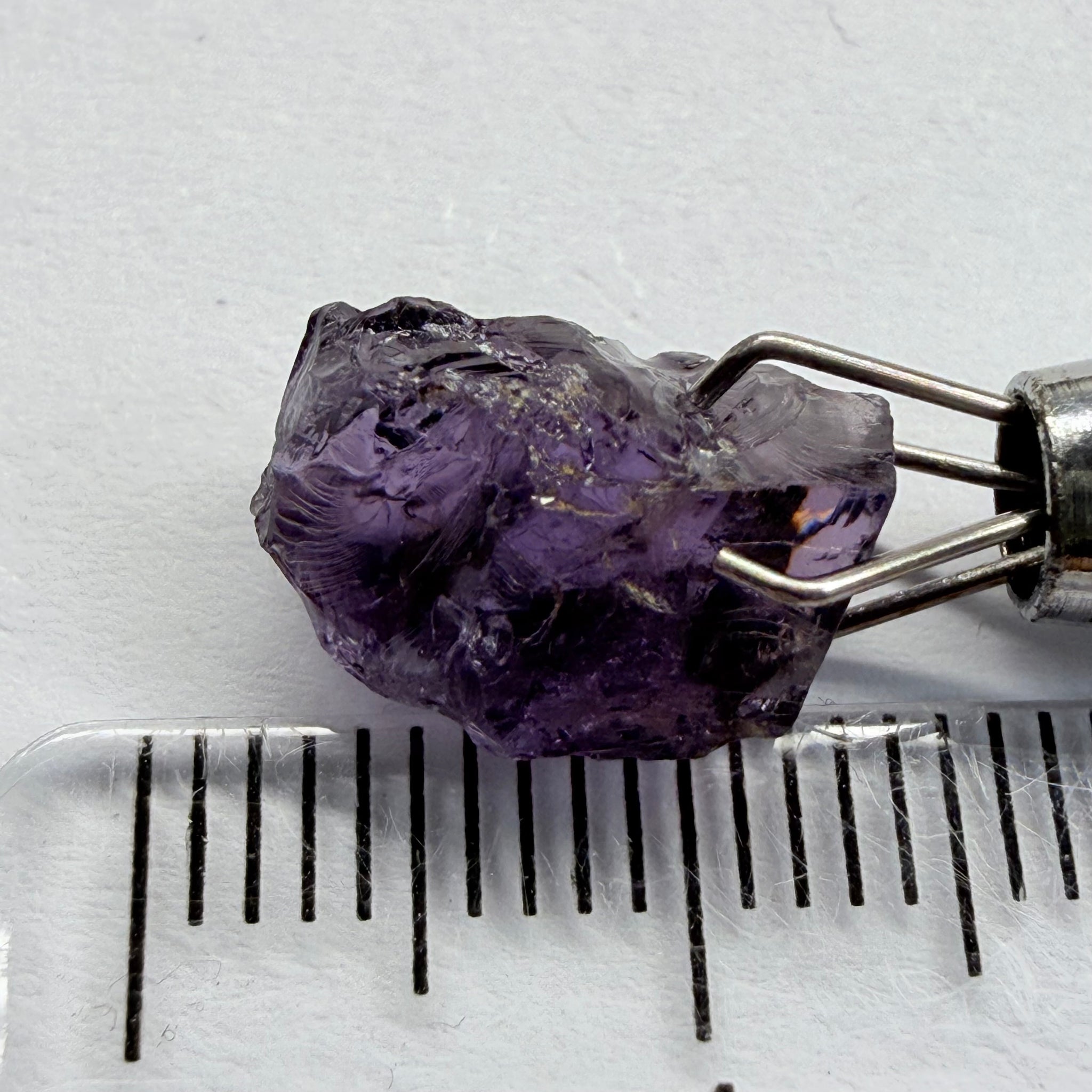Cobalt Spinel, 5.00ct, Mahenge, Tanzania, Untreated Unheated, slightly included, purple violet modifier in the blue caused by higher iron in the stone