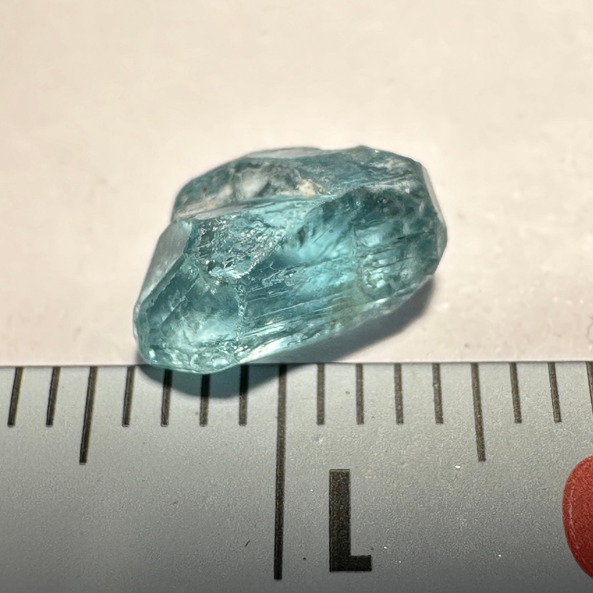 Blue Apatite Crystal, 1.66ct, Merelani, Tanzania, Untreated Unheated