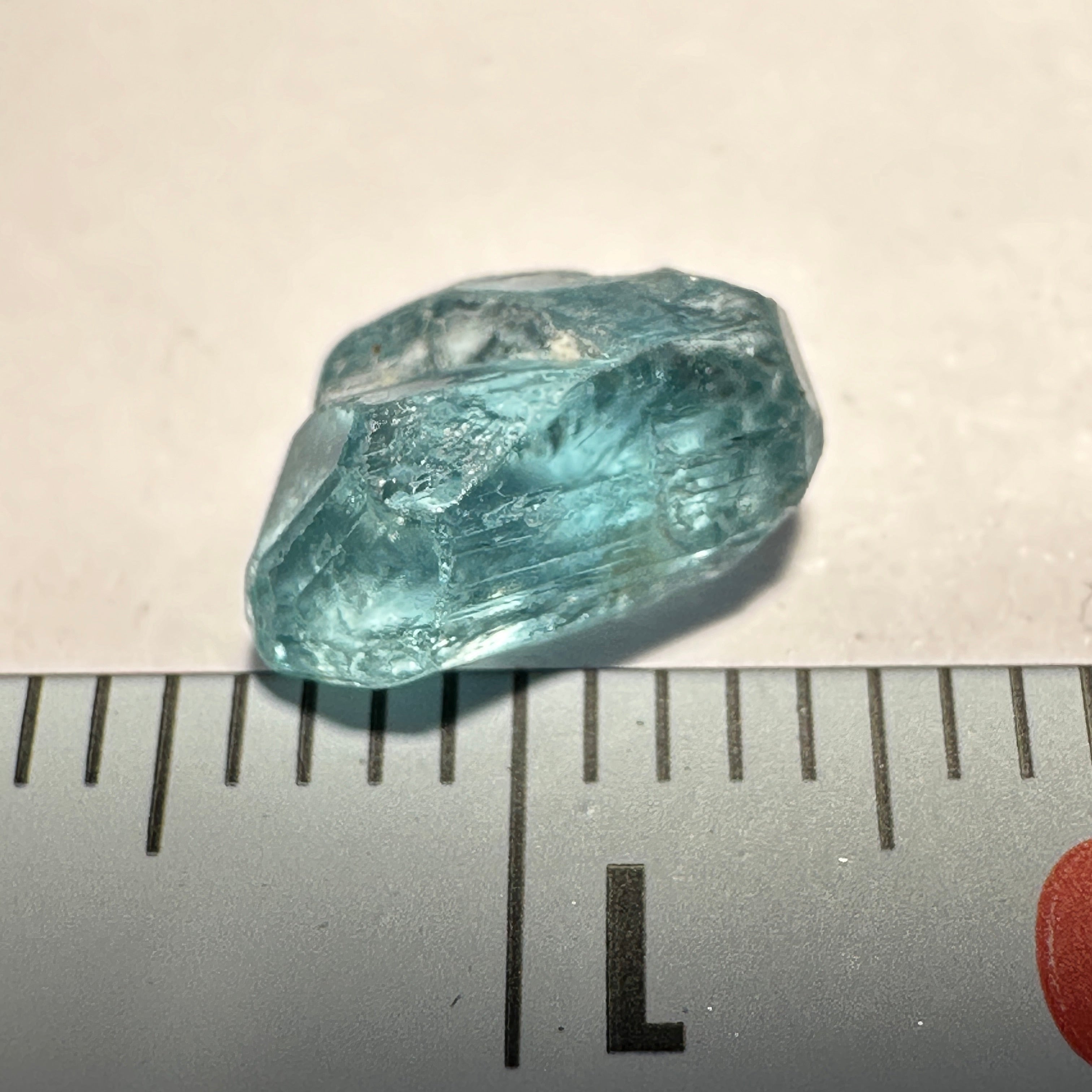 1.66ct Blue Apatite Crystal, Merelani, Tanzania, Untreated Unheated